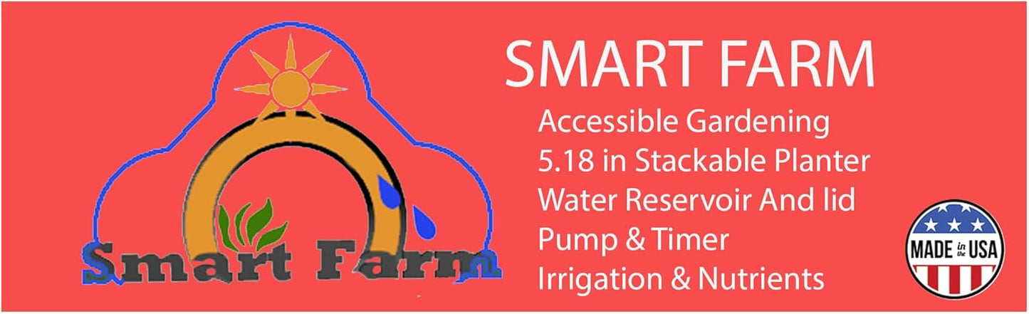 Mr. Stacky Smart Farm - Automatic Self Watering Garden - Grow Fresh Healthy Food Virtually Anywhere Year Round - Soil or Hydroponic Vertical Tower Gardening System (Standard Kit, Terracotta)