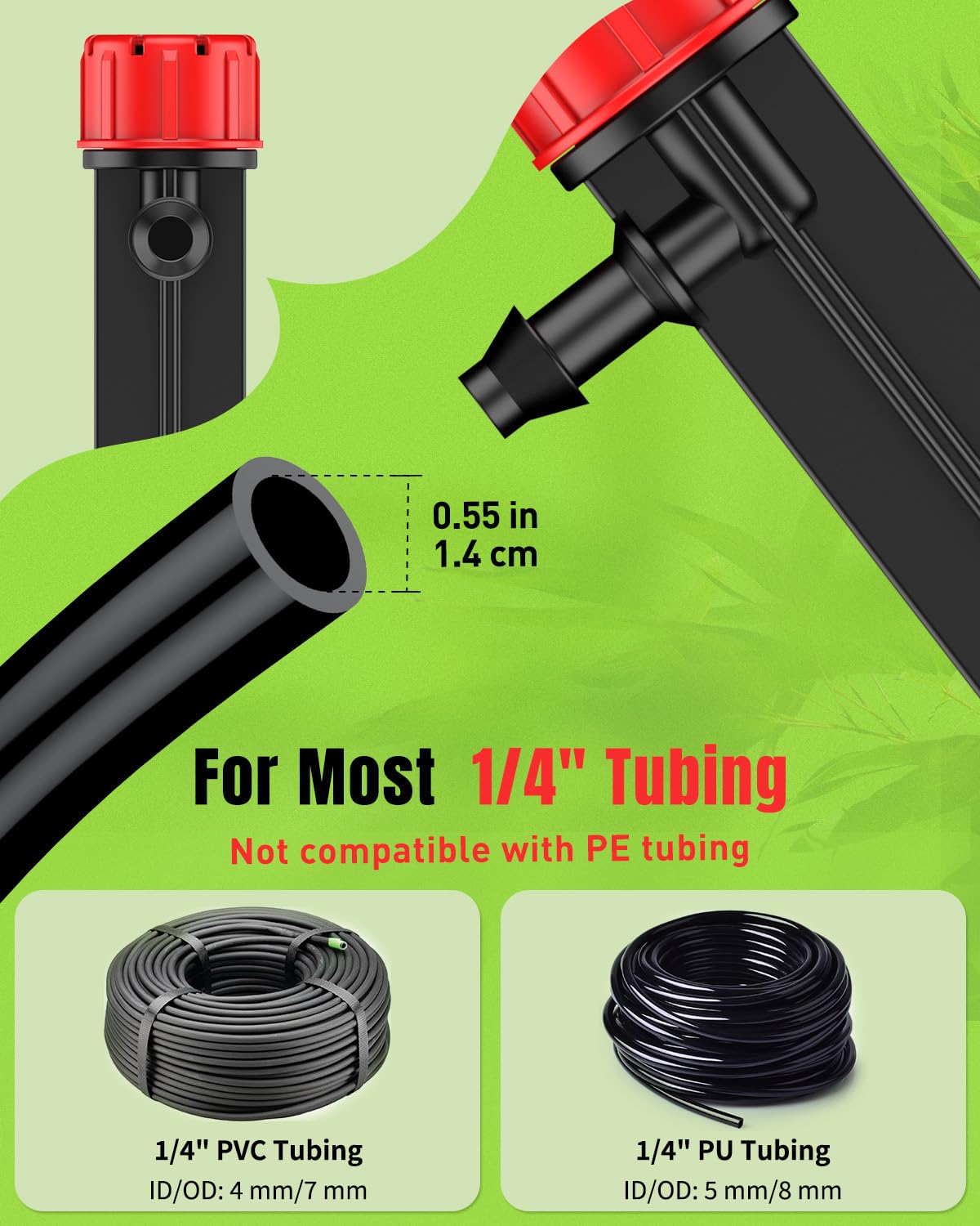 Pawfly 30 Pcs Drip Irrigation Emitters, Drip Emitters for 1/4" Drip Irrigation Tubing, Sprinkler Heads with Adjustable 360 Degree Water Flow, Garden Drippers for Plants Watering System