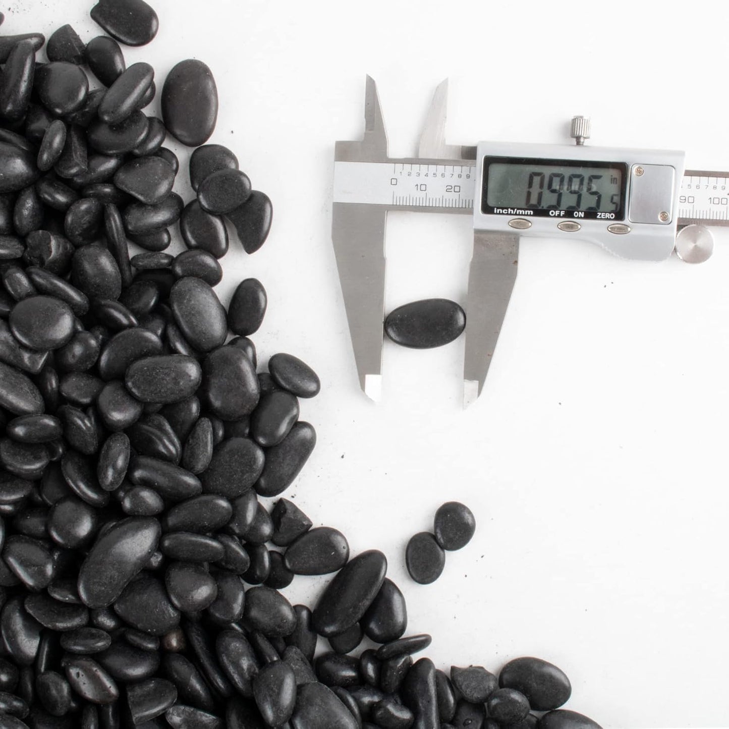 Black Pebbles for Plants 7lb Bulk Bag Aquarium Gravel 0.5"- 1" Decorative Polished Fish Tank Stone River Rocks