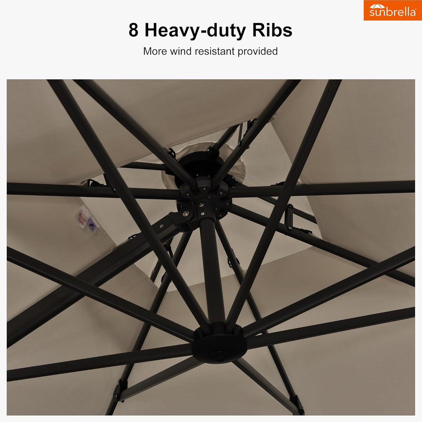 PURPLE LEAF Patio Umbrella 10' X 13' Outdoor Cantilever Umbrella Large Rectangle Double Top Heavy Duty Offset Umbrella with 360-Degree Rotation for Pool Garden Deck Cast Ash