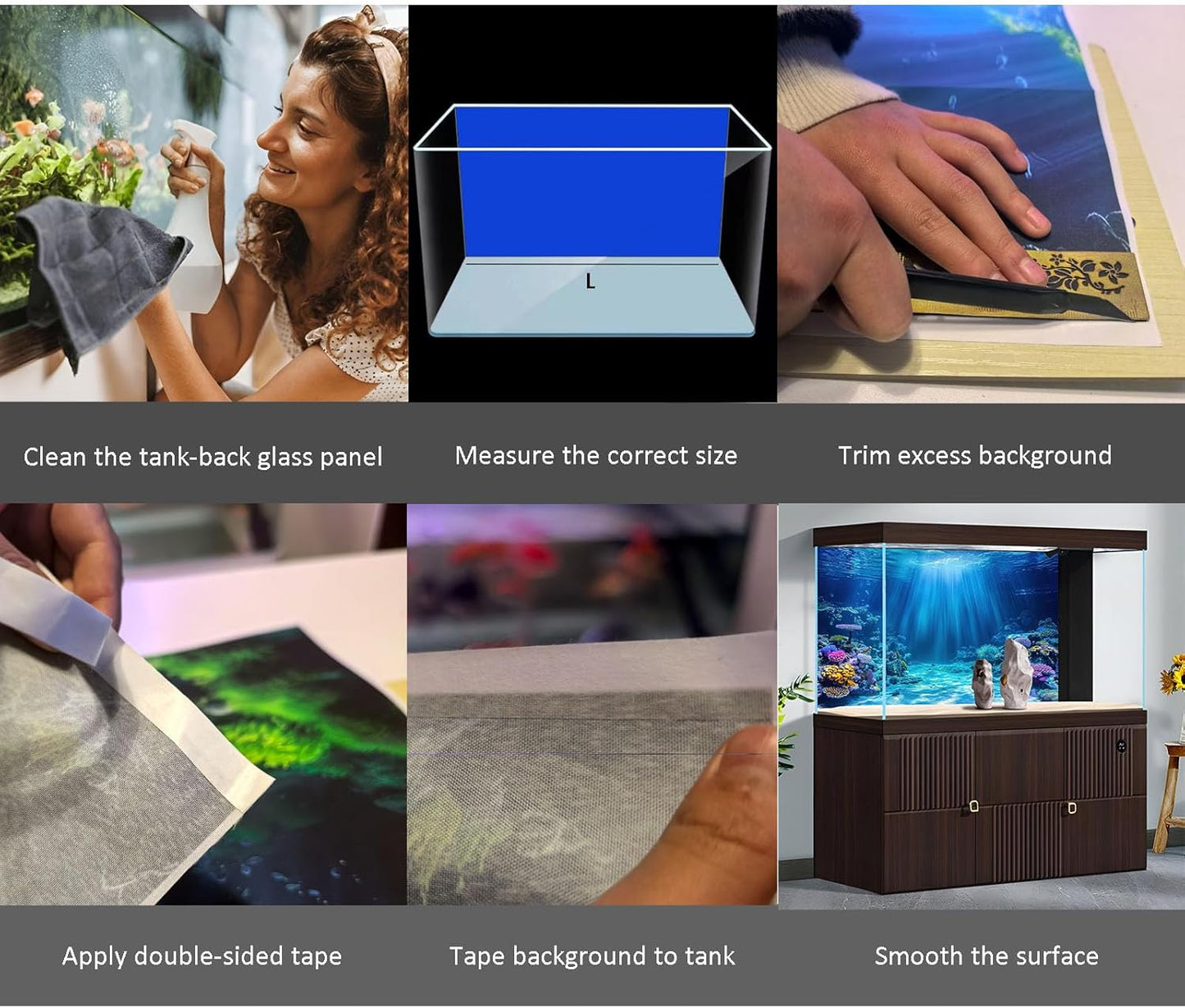 Aquarium Background Various Underwater Grass Plants Fish Tank Background Vivid Green Aquatic Plants Terrarium Backdrop Stone River Bed Dead Wood Purple Stone Fish Tank Wallpaper 48x24in