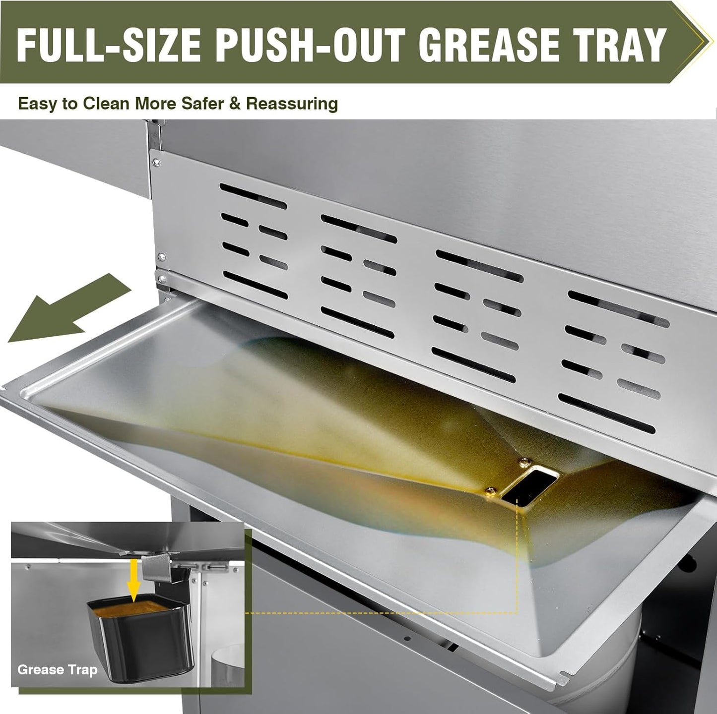 Bestfire 68,000 BTU 5 Burner Propane Gas Grill with Side Burner-Professional-Grade Stainless Steel Outdoor BBQ Grill-647 sq in Cooking Space&Porcelain Cast Iron Grrates-Patio Cart Design for Backyard