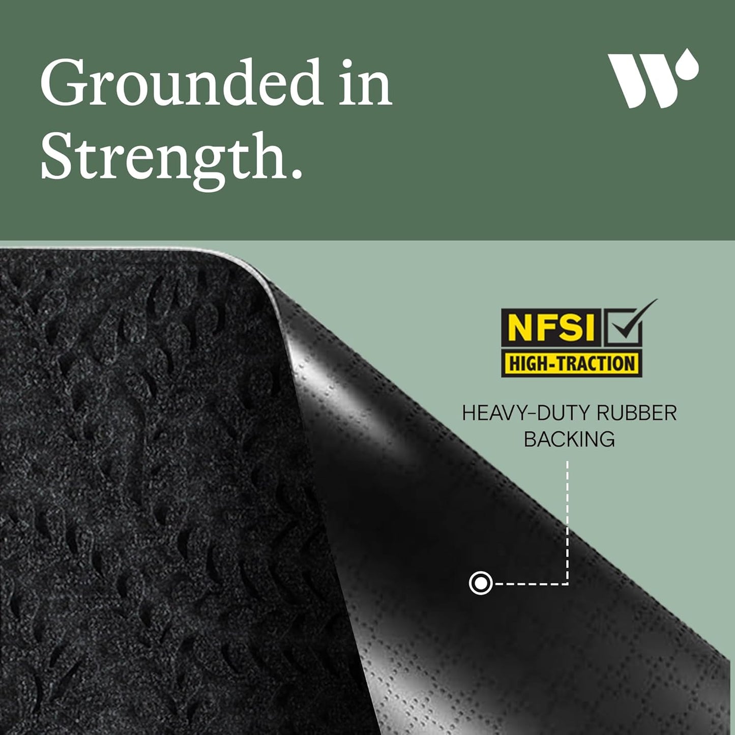 Bungalow Flooring Waterhog Stair Treads (Set of 4) – 8 1/2 x 30 Inches, Durable, Non Slip, Water-Trapping, Indoor/Outdoor Floor Covering, Boxwood Collection – Made in USA, Charcoal