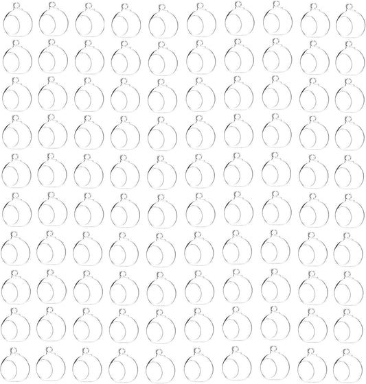 Sziqiqi 3.15inch Glass Globes Glass Bulbs Hanging Tea Light Holder Terrarium Container Wedding Centerpiece Backyard Decoration Christmas Ornaments 90pcs+10 Extra