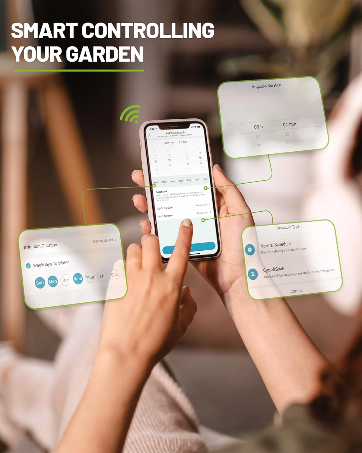 RAINPOINT Sprinkler Timer, WiFi Water Timer for Garden Hose, Smart Irrigation Controller, APP Remote Control (2.4Ghz WiFi Connection)