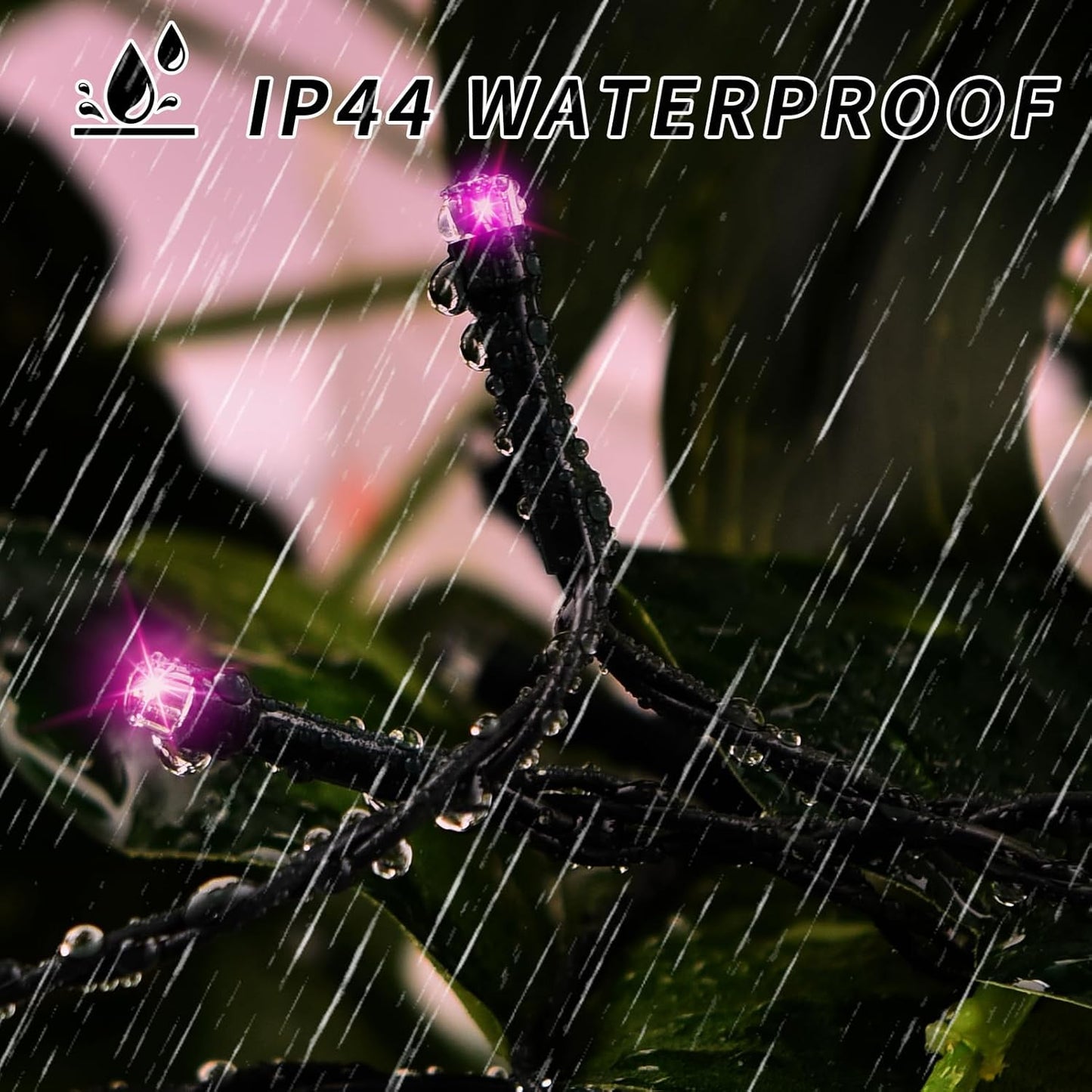 2 Pack 400 LED Solar Pink String Lights Valentine Decor, 8 Modes Solar String Lights for Outside, Waterproof and Solar Powered Outdoor Lights for Valentine Yard Garden Tree Wedding Party (Pink)