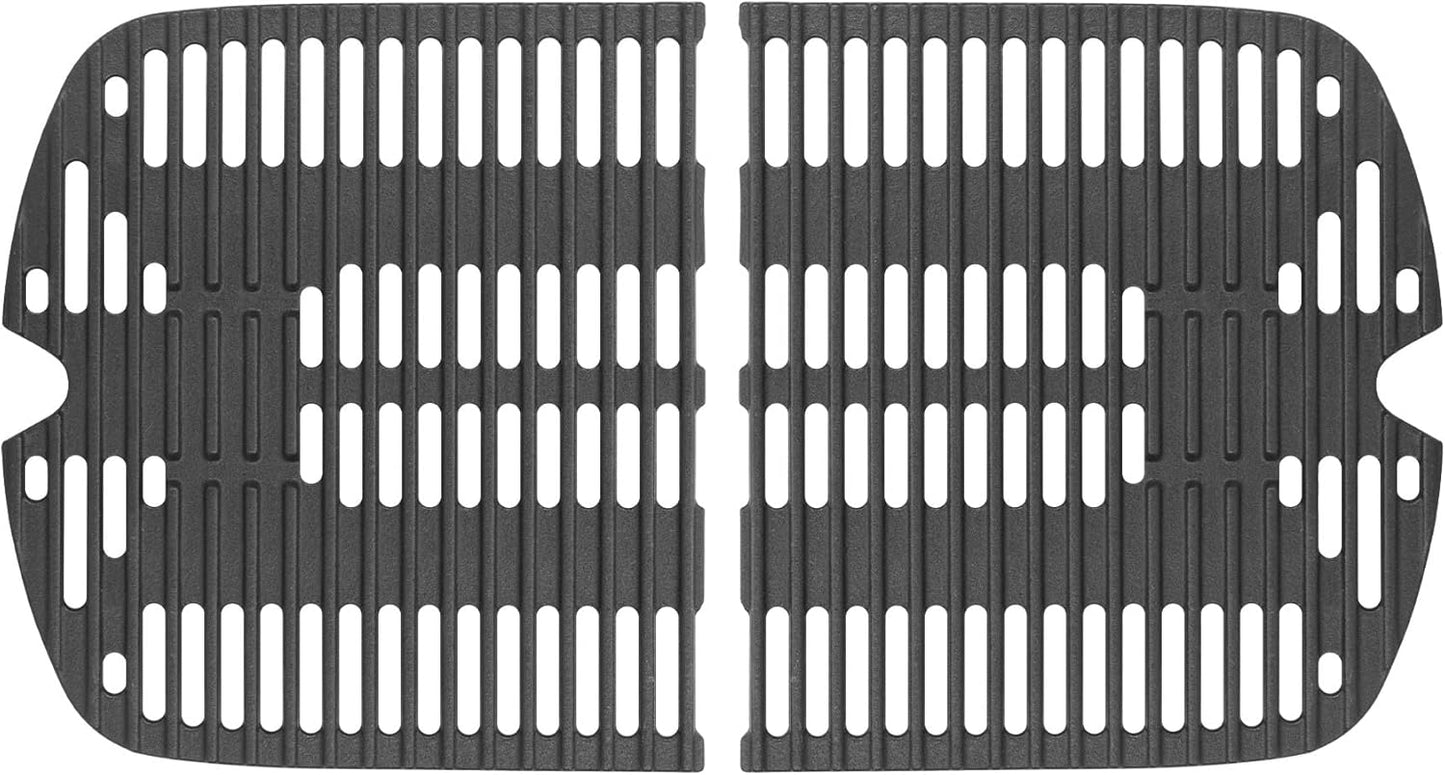 Cast Iron Cooking Grates for Weber Traveler Portable 9010001 9020001 9030001 9013001 Grills, Grill Grate Replacement Parts for Weber Traveler Portable Gas Grill Stealth Edition, 2 Pack
