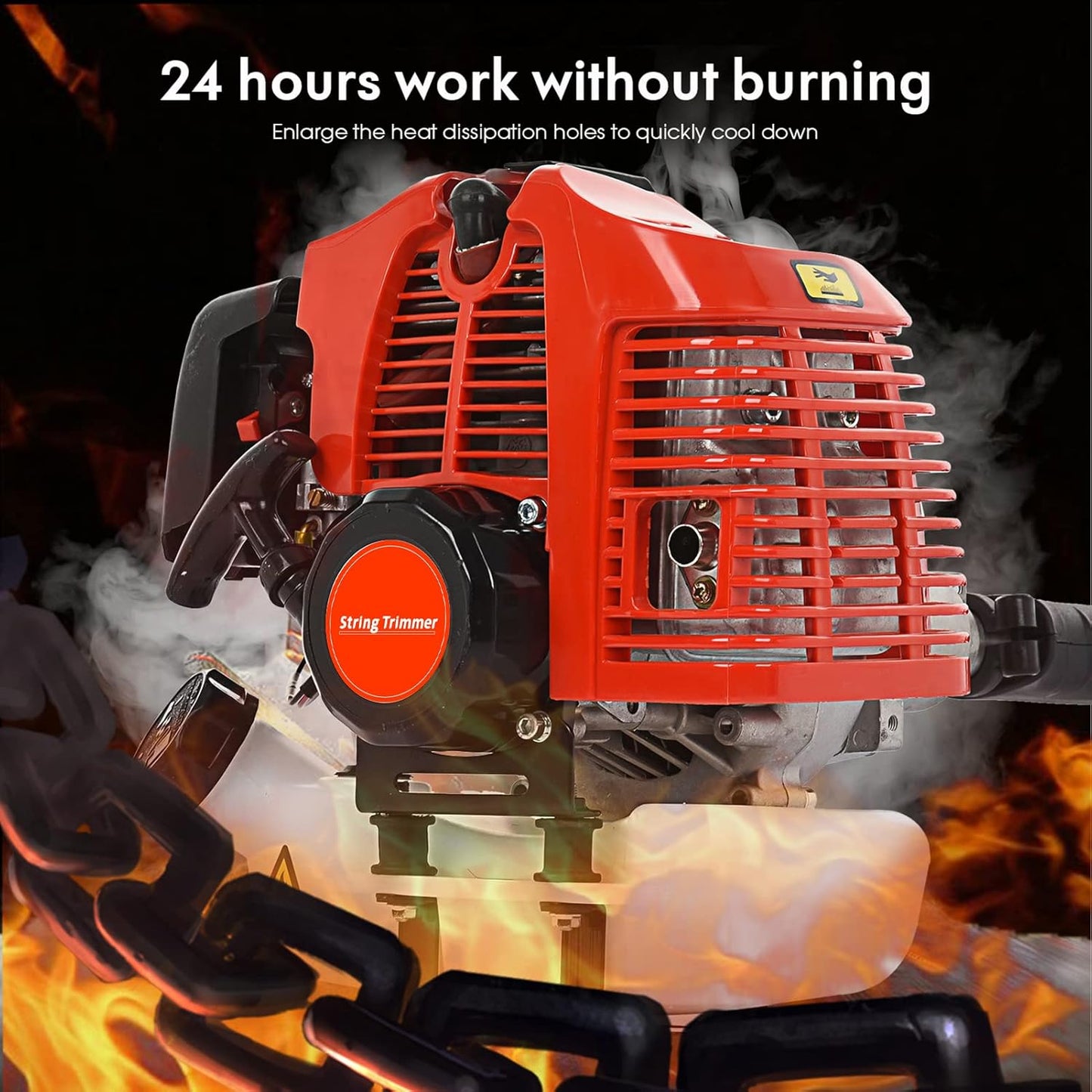 2024 New Gas Weed Wacker, 52cc 2-Stroke 5 in 1 Multi-Functional Lawn Mower Hedge Trimmer Pruners Gas Powered Brush Cutter, Weed Eater for Grass and Bush Shipping from US (Red 2)