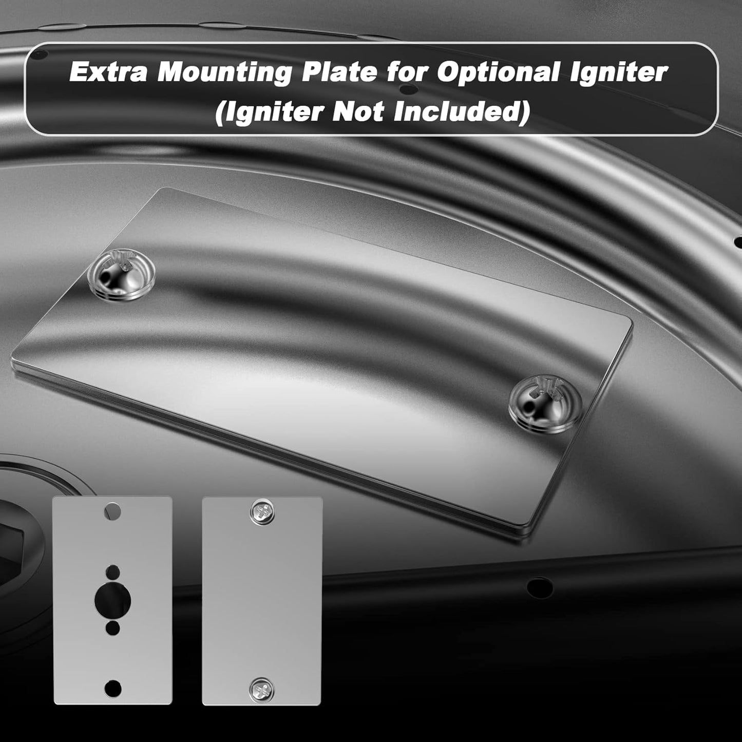 Skyflame 13 Inch Round Stainless Steel Drop in Fire Pit Pan Fire Bowl with Burner Ring and Protective Cover