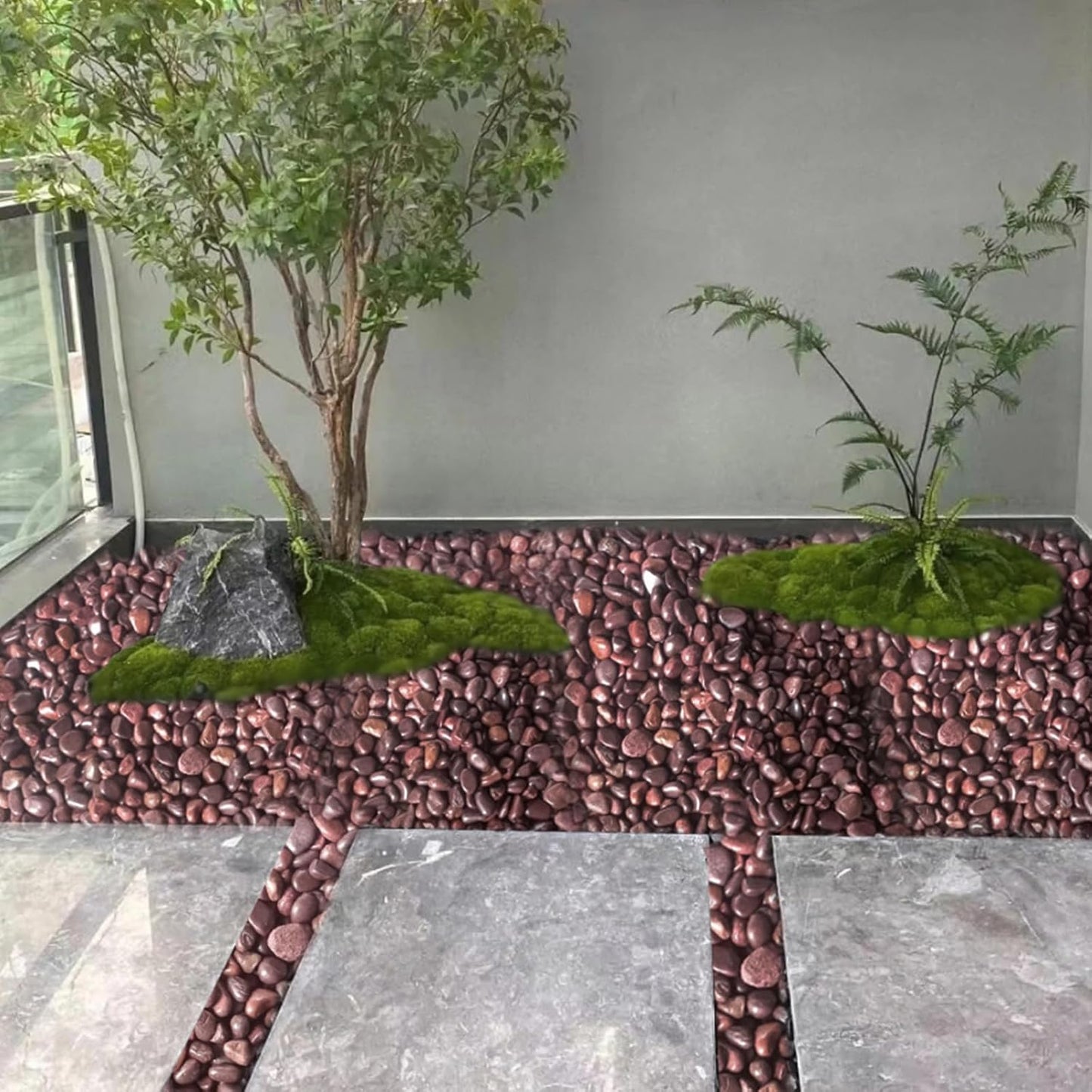 5 lbs Red River Rocks, 1-2 Inch Polished Pebbles for Indoor Plants, Decorative Rocks Stones for Landscaping, Vases, Aquariums, Fountains, Pathways, Backyard and Garden