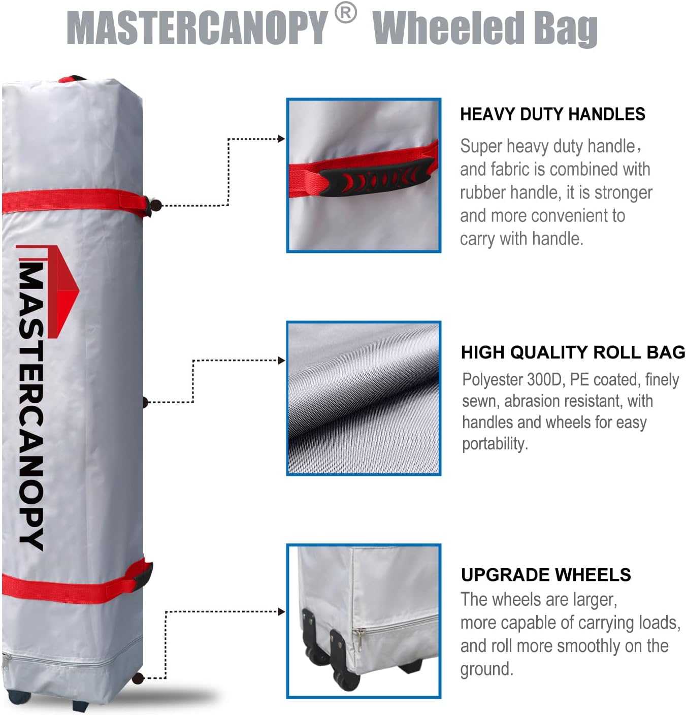 MASTERCANOPY Durable Pop-up Canopy Tent with Roller Bag (10x10, Navy Blue)