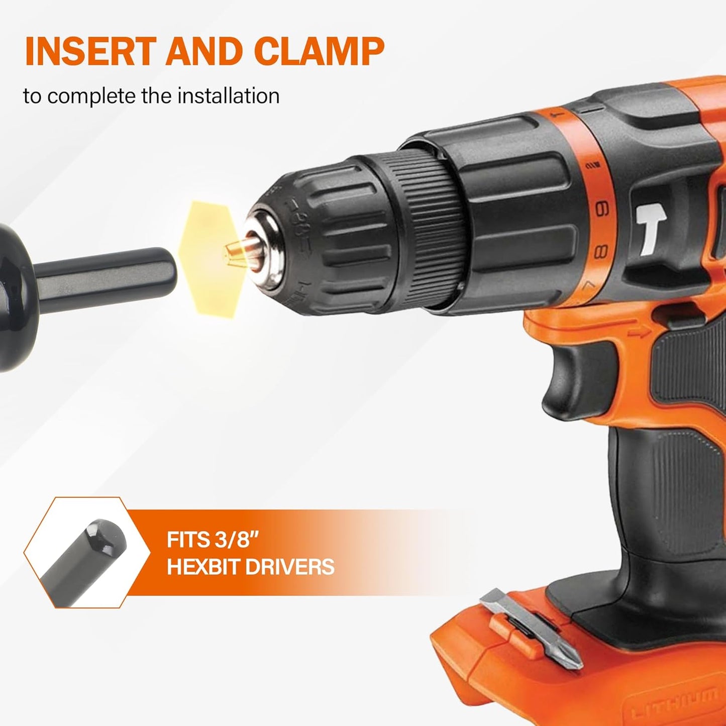 KENDO Auger Drill Bit for Planting Set of 2, Garden Ground Earth Spiral Drill Bits and Bulb Planter Tool for 3/8" Hex Drive Drill, for Post Hole Digger, Bulb Bedding Digging, Plant Rapid Planter