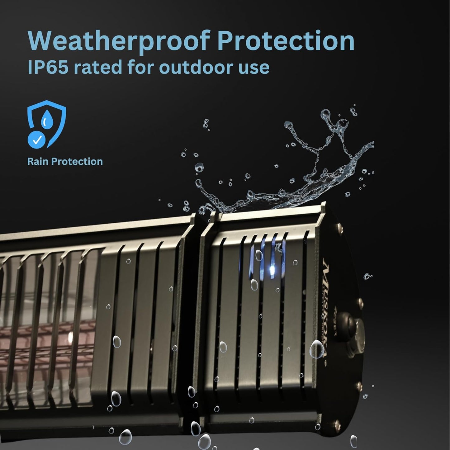 Commercial SunWave 3000 Watt Infrared Patio Heater Tungsten Ultra Quartz Low Glare with Remote control and 3 power levels, 11,028 BTU Max output By Muskoka Lifestyle Products USA (Silver)