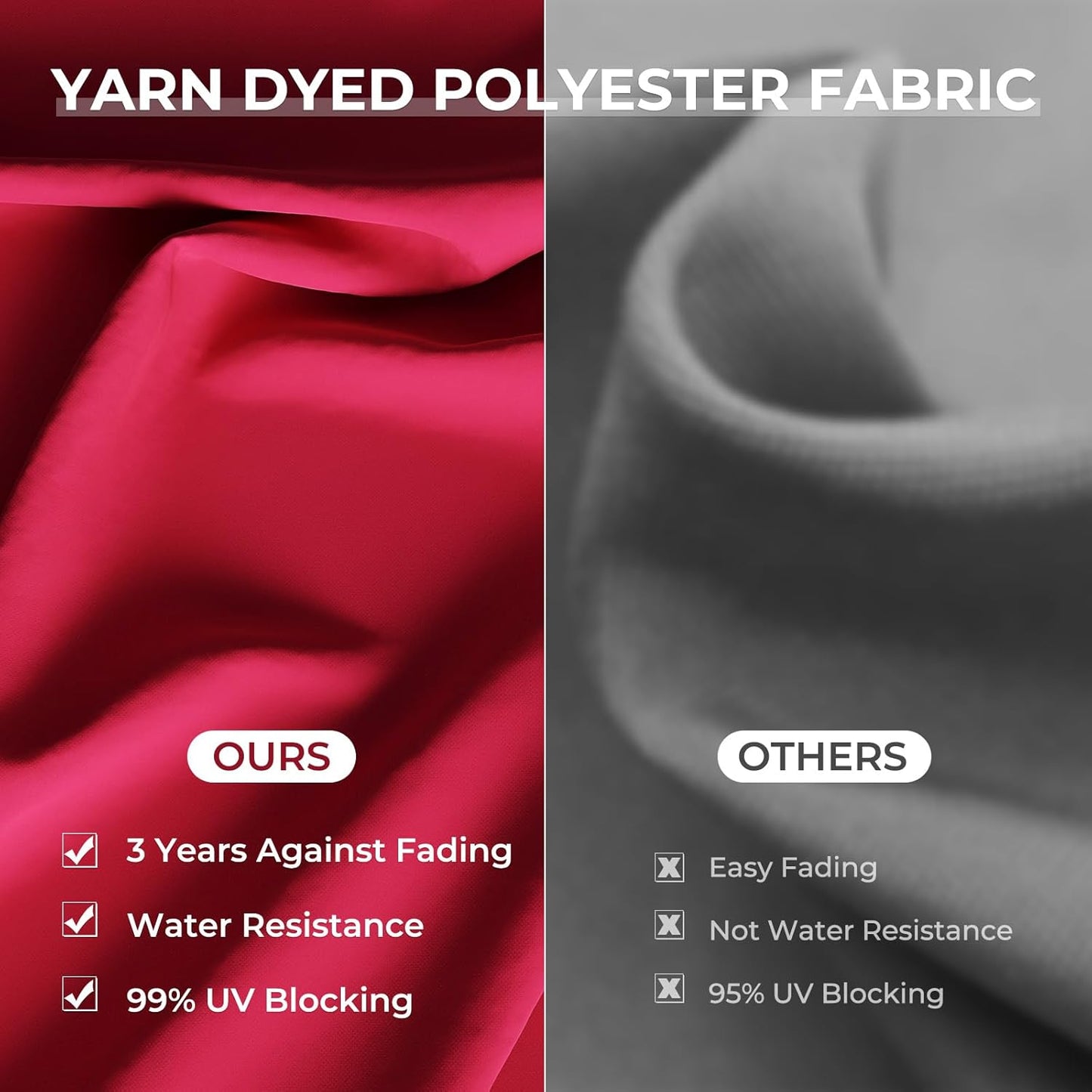 Grand patio 12FT Outdoor Cantilever Umbrella Large Round Aluminum Offset Umbrella with Base for Garden Deck Patio (Red, 12 FT)