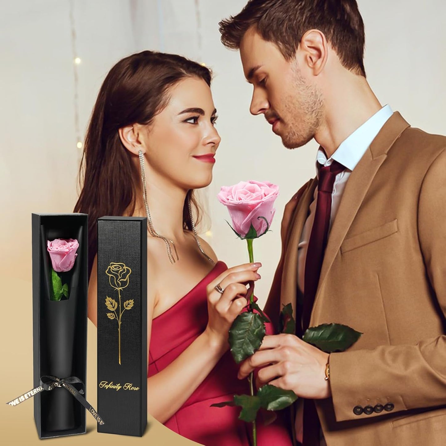 Yamonic Preserved Flowers Rose Gifts for Women Mom, Mothers Day Rose Flowers Gifts for Mom, Real Flower Birthday Mom Gifts for Grandma, Wife,Girlfriend, for Valentine's Day,Anniversary