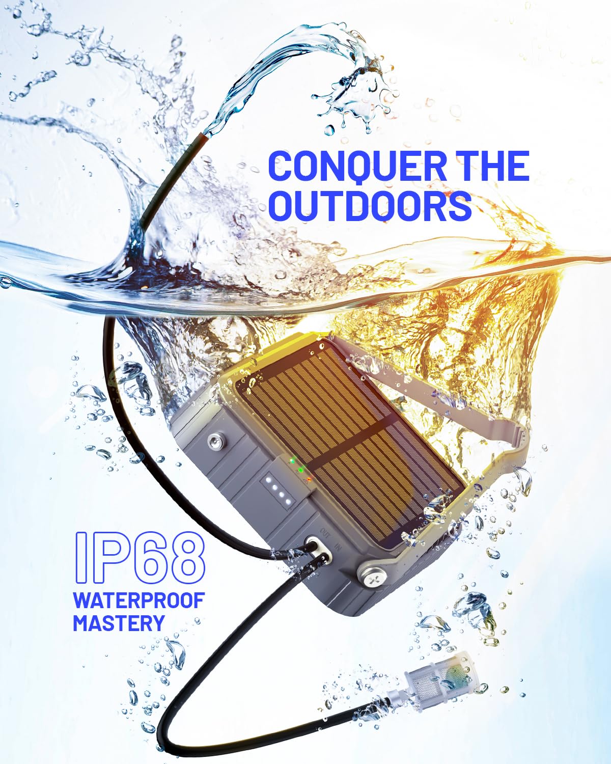 Solar Automatic Drip Irrigation System, Harness Sunshine or External Power for Indoor and Outdoor Use, Rain or Shine! Anti-Siphoning, Supports Up to 15 Potted Plants, User-Friendly Design. (Gray-1pcs)