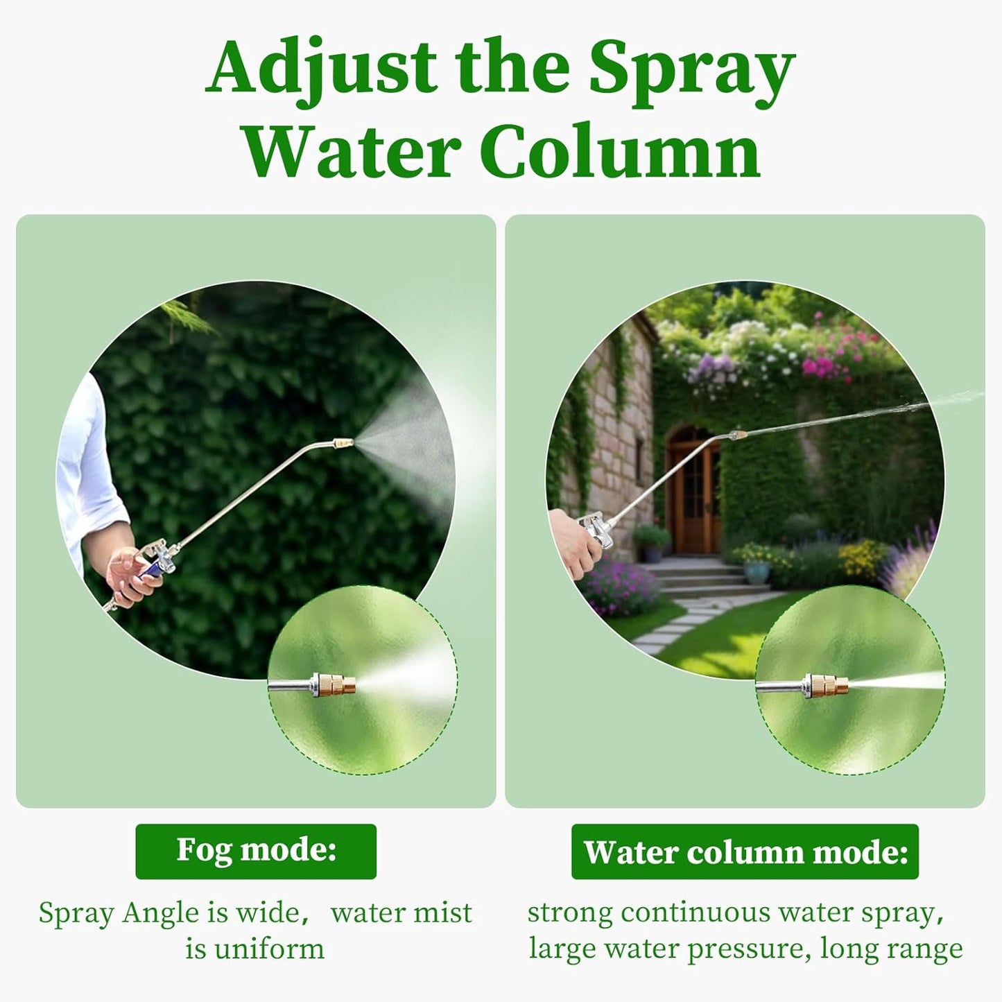 2Gal Stainless Steel Pump Up Sprayer Reinforced Hose, Hand Pump Sprayer with Pressure Gauge&Safety Valve, Adjustable Nozzle Suitable for Gardening (2 Gallon)