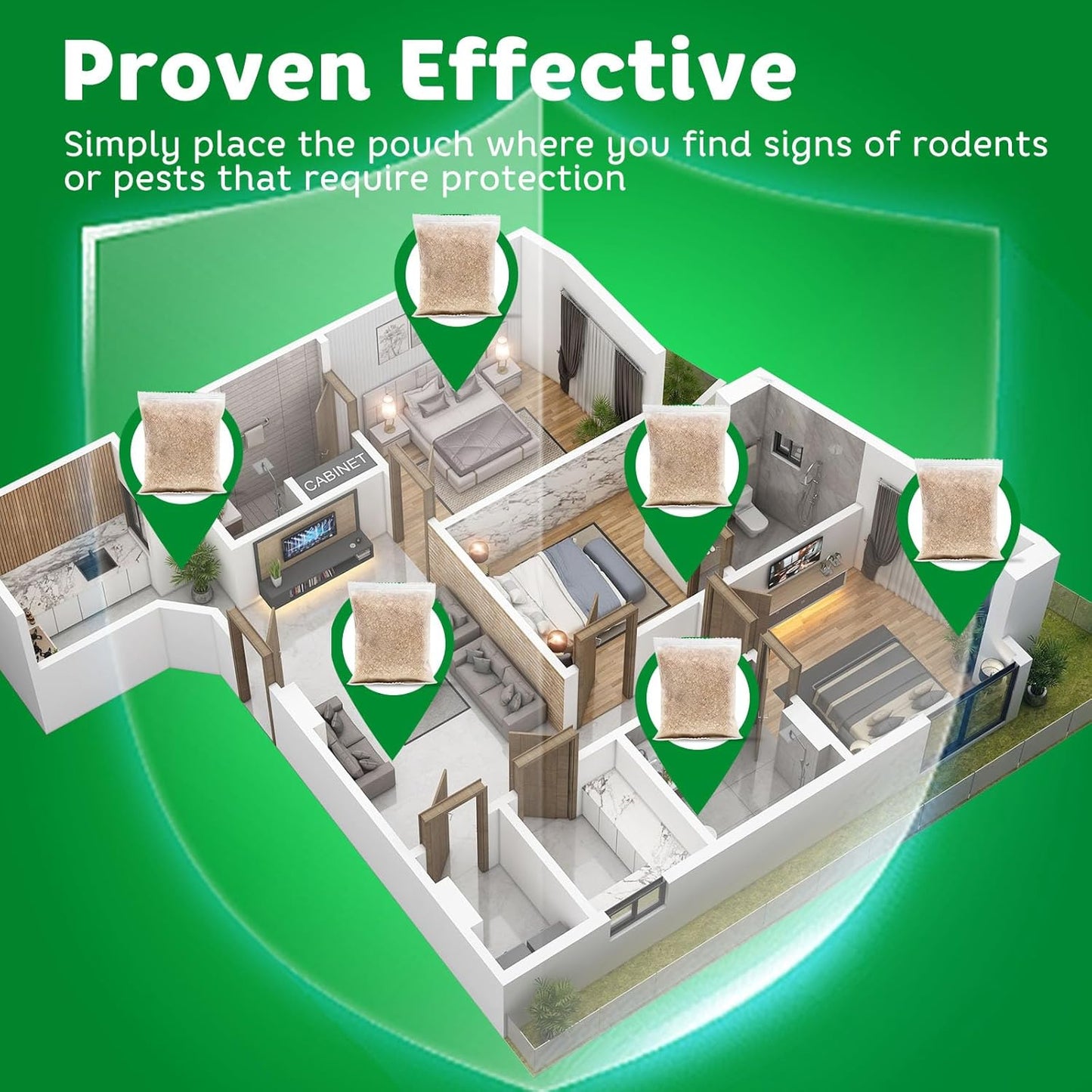 Pest Repellent Pouches, 10 Pack Peppermint Oil Repellent for Mouse, Roach, Rodent, Spider, Ant, Mice, Rats, Pest Control Indoor & Outdoor, Natural Mouse Deterrent Replace Traps Family & Pet Safe