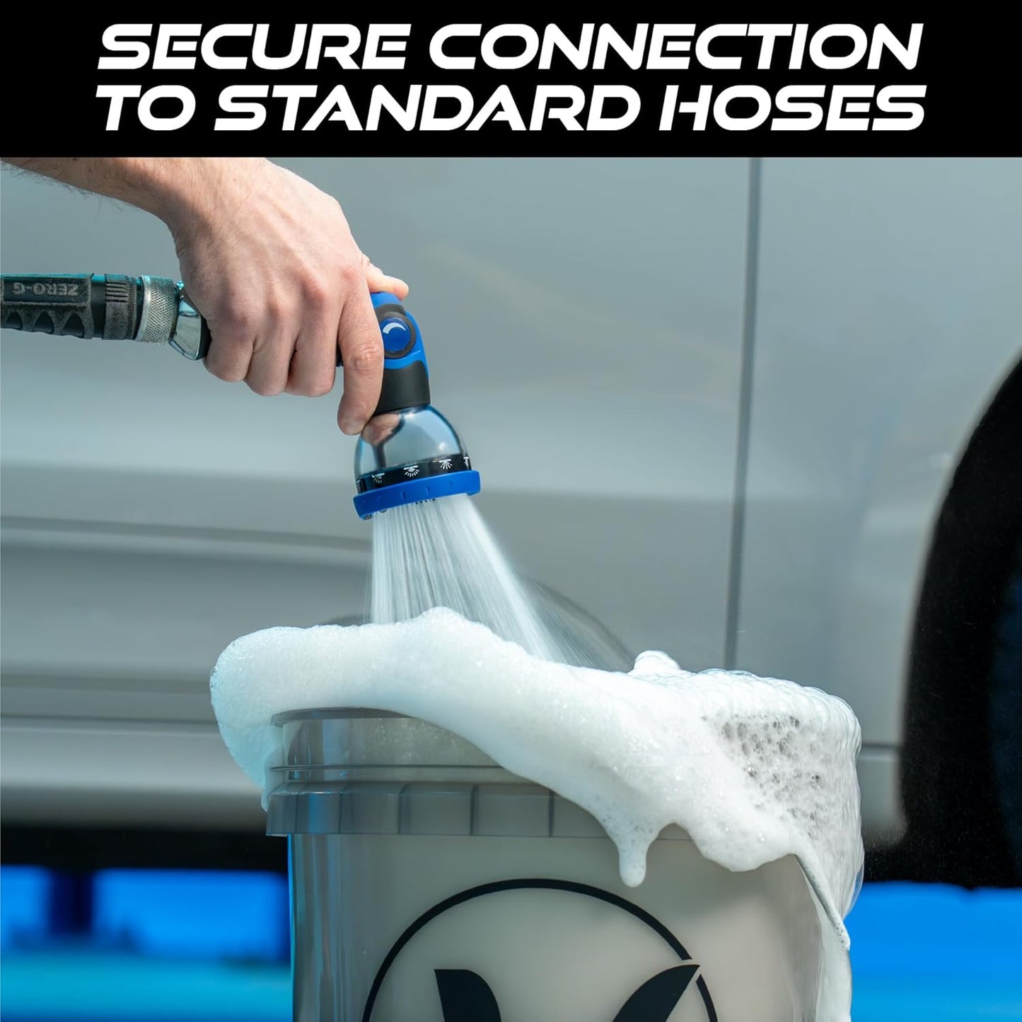 VIKING Hose Nozzle, Garden Hose Nozzle with 10 Spray Patterns, Adjustable Heavy Duty Thumb Control for Washing Car, Watering Plants, Washing Pets, and Home Use