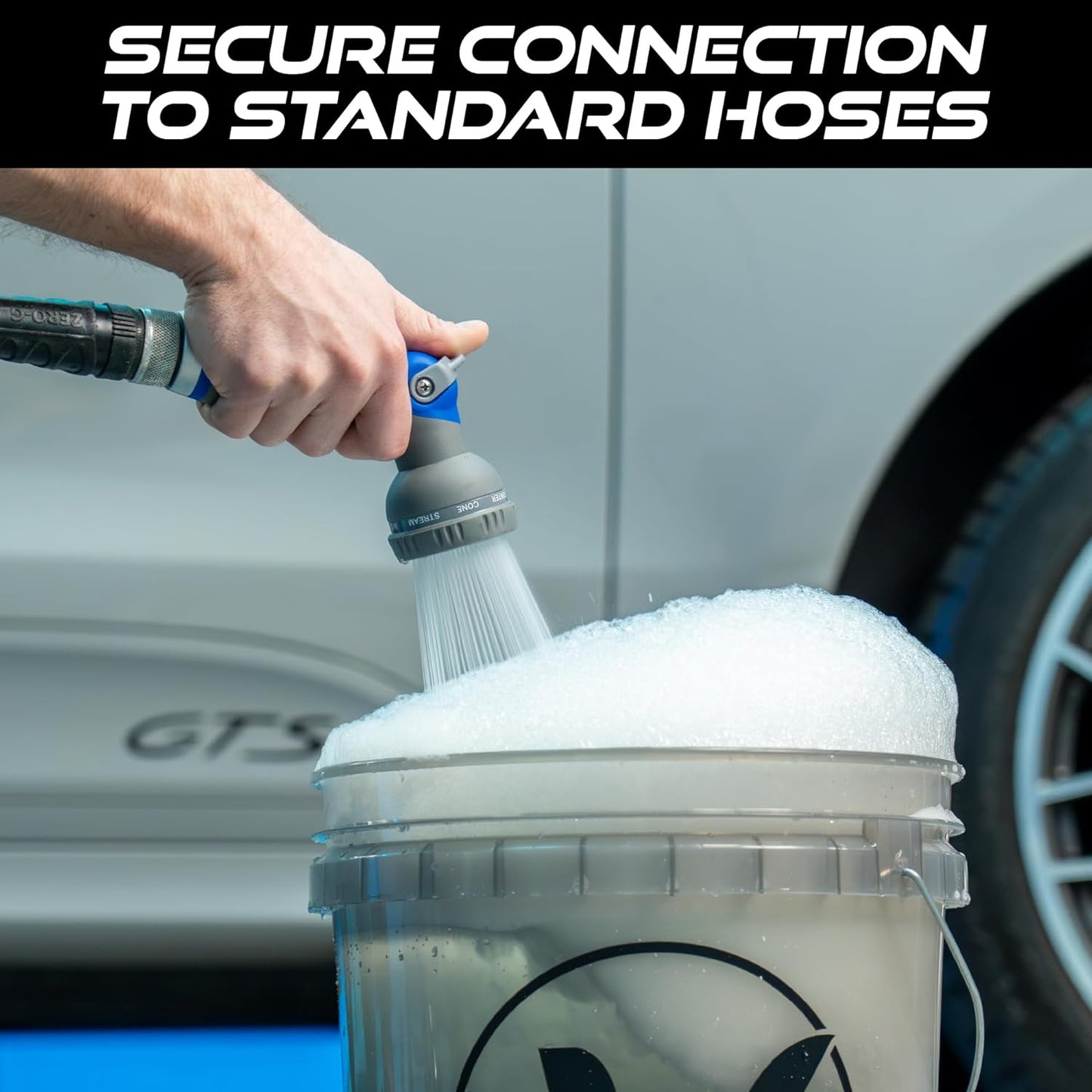 VIKING Hose Nozzle, Garden Hose Nozzle with 8 Spray Patterns, Adjustable Heavy Duty Thumb Control for Washing Car, Watering Plants, Washing Pets, and Home Use