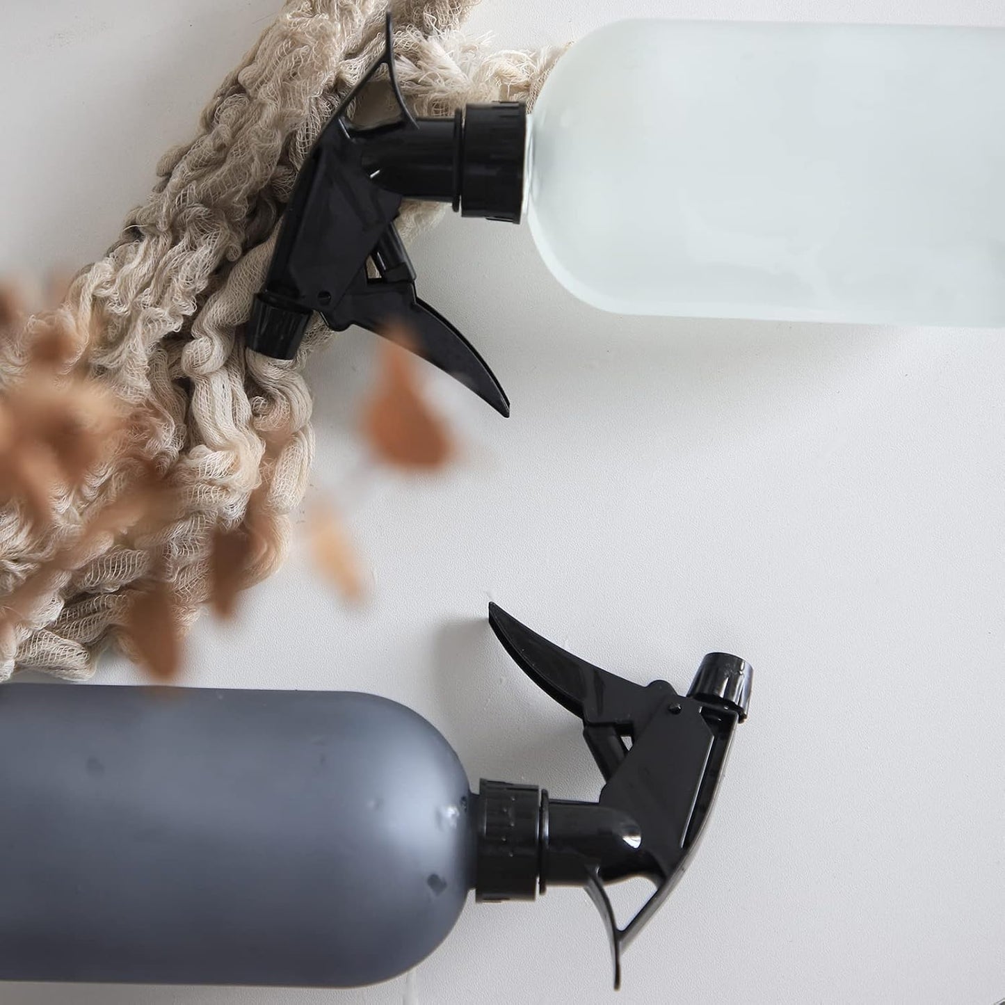 OFFIDIX Glass Spray Bottle, Fine Mist Plant Mister, Handheld Pressure Watering Can,Adjustable Nozzle Glass Spray Bottle,Handheld Spray Bottles for Garden Plants Cleaning Solutions（Gray）