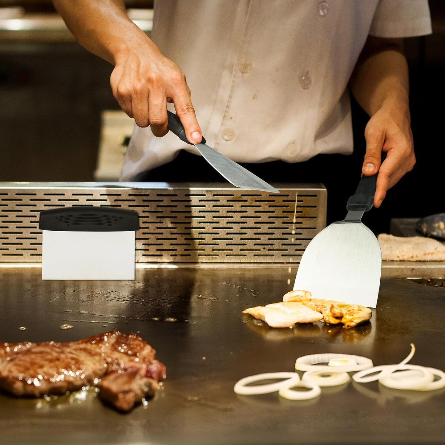 Griddle Accessories Kit,35 PCS BBQ Accessories for Blackstone and Camp Chef,Stainless Steel Flat Top Grill Accessories with Carry Bag,Griddle Dome Spatula Set with Burger Press for Outdoor