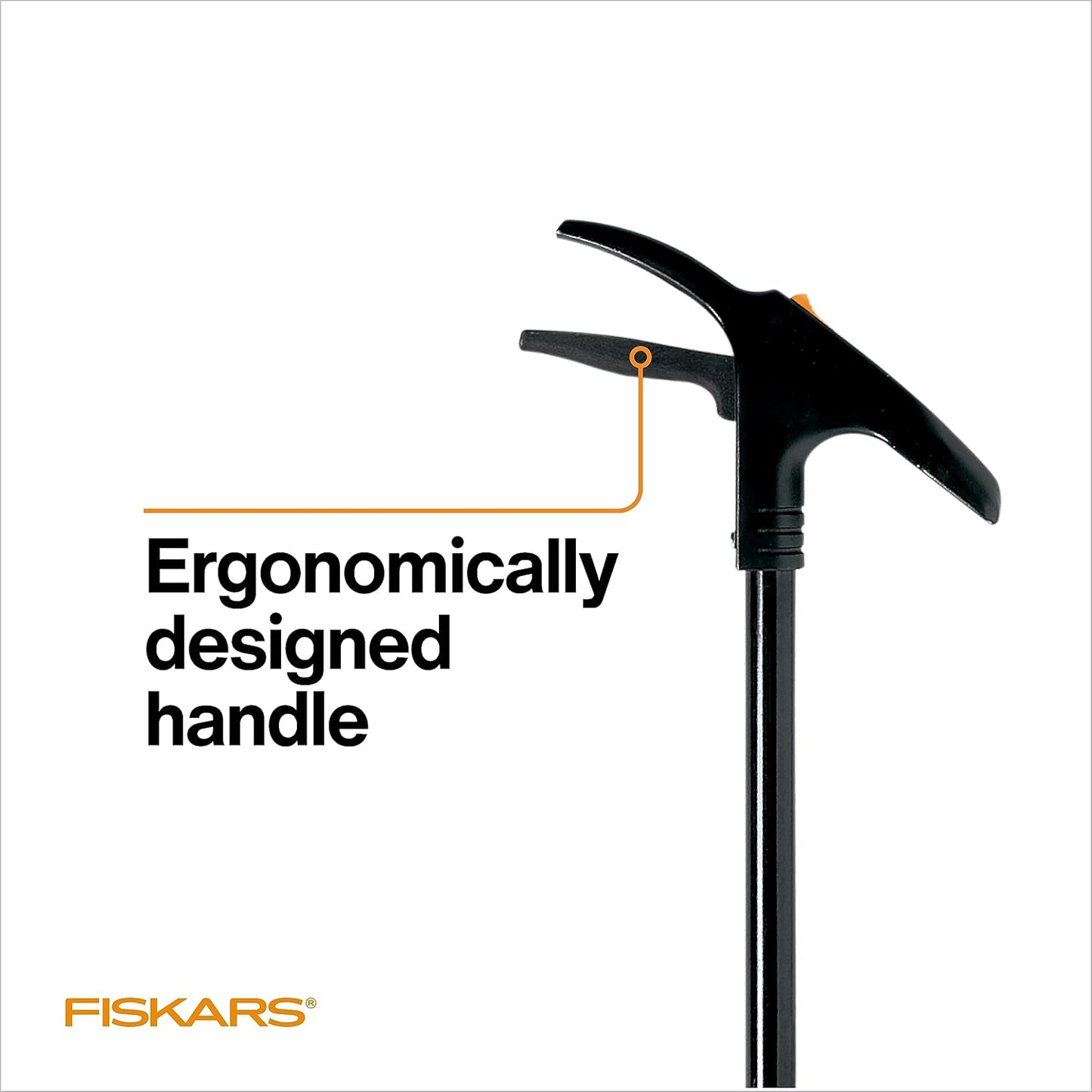 Fiskars Grass Shears, Long Handle, 36" Handle Lawn Shears for Trimming Grass while Standing, Lawn Cutter with 360-Degree Swivel Blade