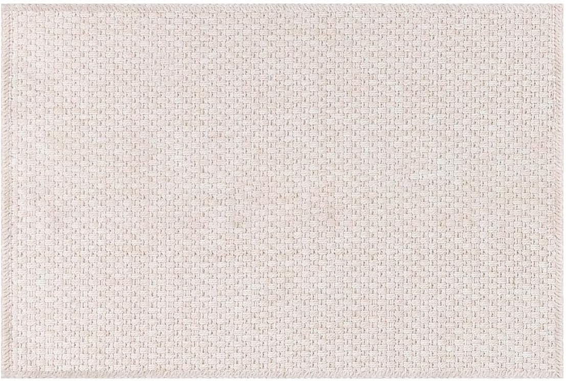CAMILSON Easy Jute Rug 2x3, Indoor Outdoor Off-White Farmhouse Area Rugs for Living Room and Kitchen Rug, Solid Woven Design, Easy-Cleaning, Washable Outside Carpet Alfombras (2 x 3)