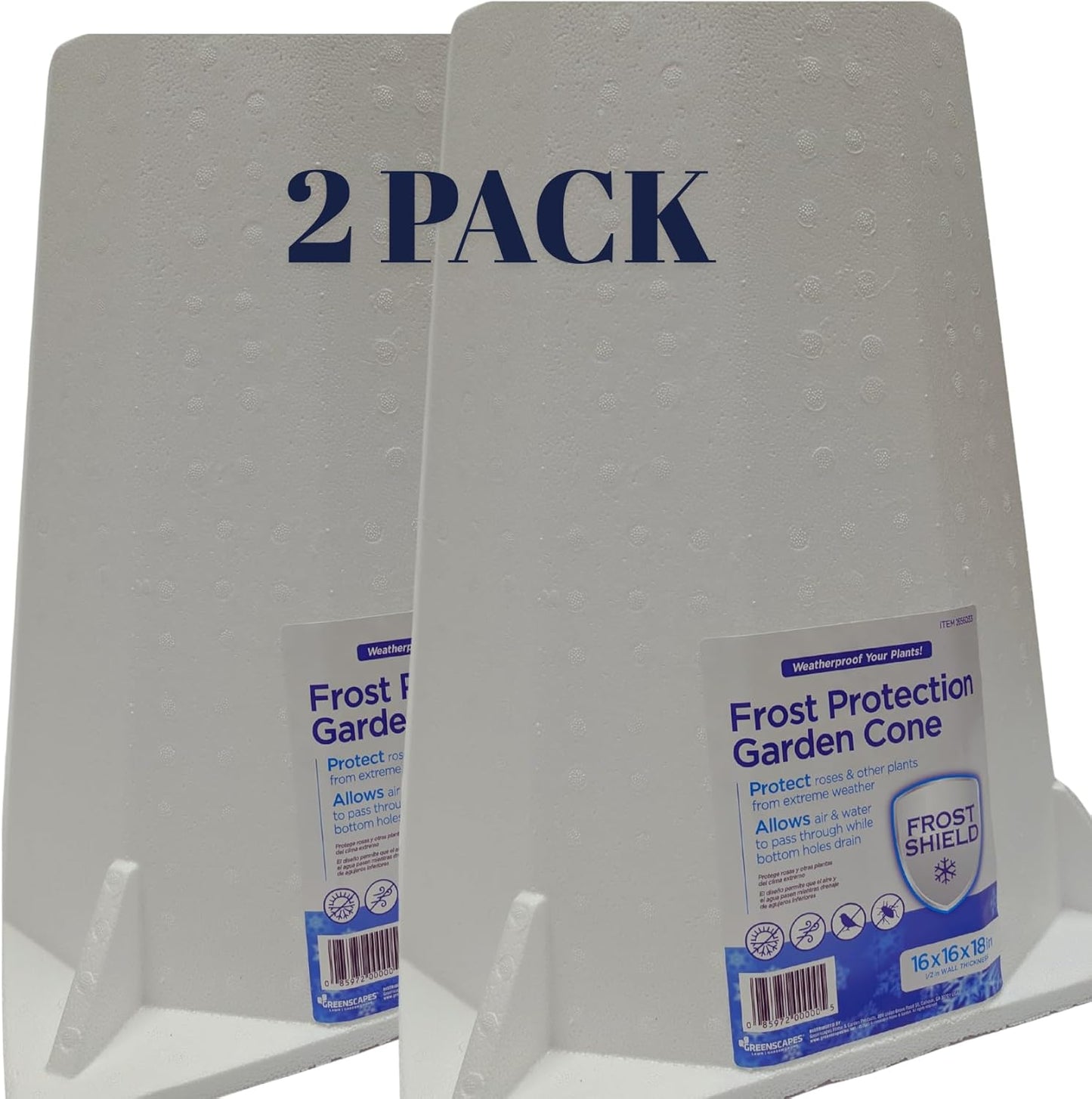 Frost Protection Plant Cone – Reusable Winter Rose Cover, Insulated Shrub Shield, Breathable Cold Weather Plant Protector for Outdoor Gardens, 2 Pack