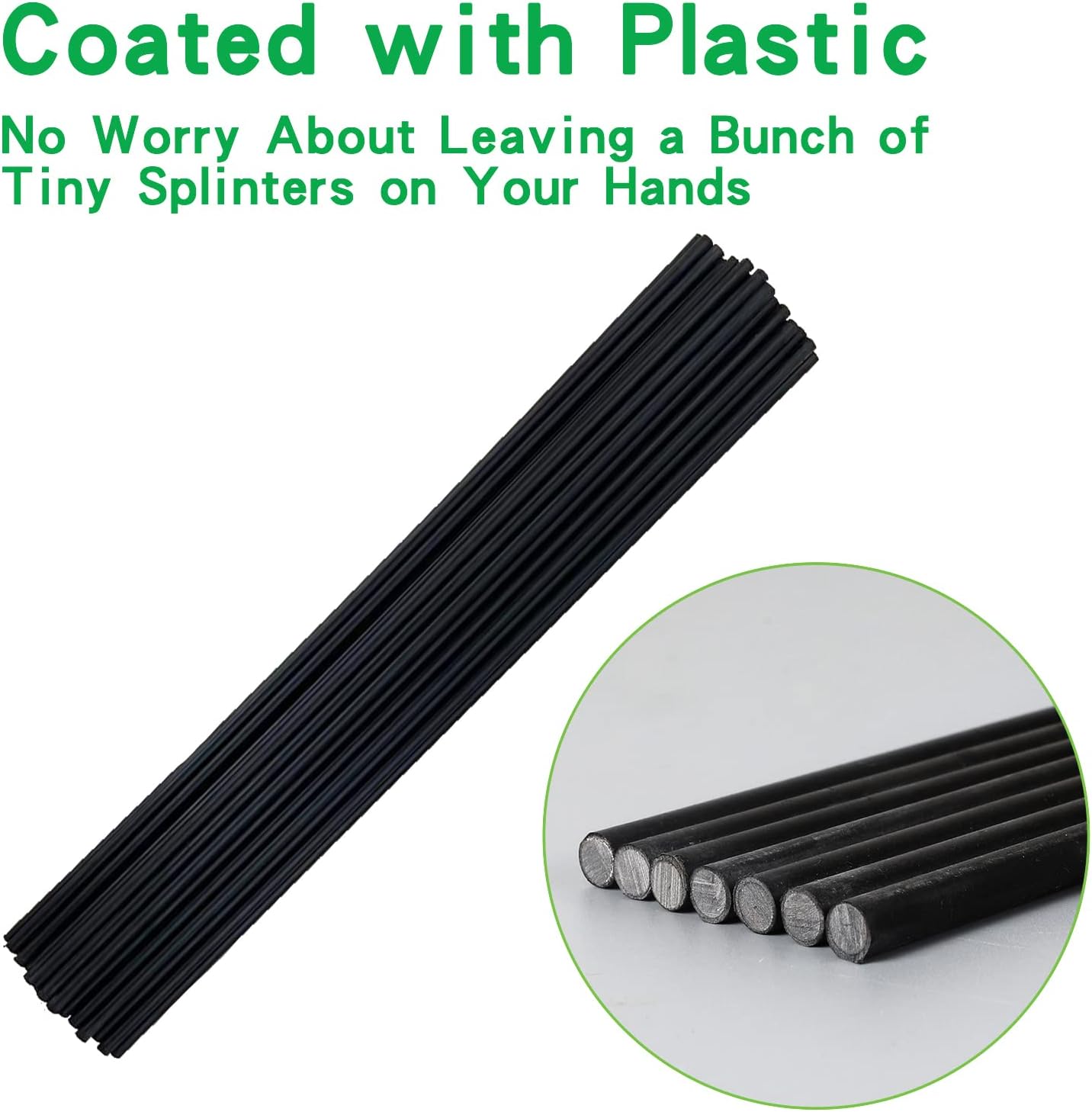 Greenhouse Hoops Grow Tunnel, 10 Sets of 7FT Garden Hoops for Raised Beds, Rust-Proof Fiberglass Frame for Garden Netting, Greenhouse Kit, Plant Shade Cloth, Plant Row Cover, 50 pcs