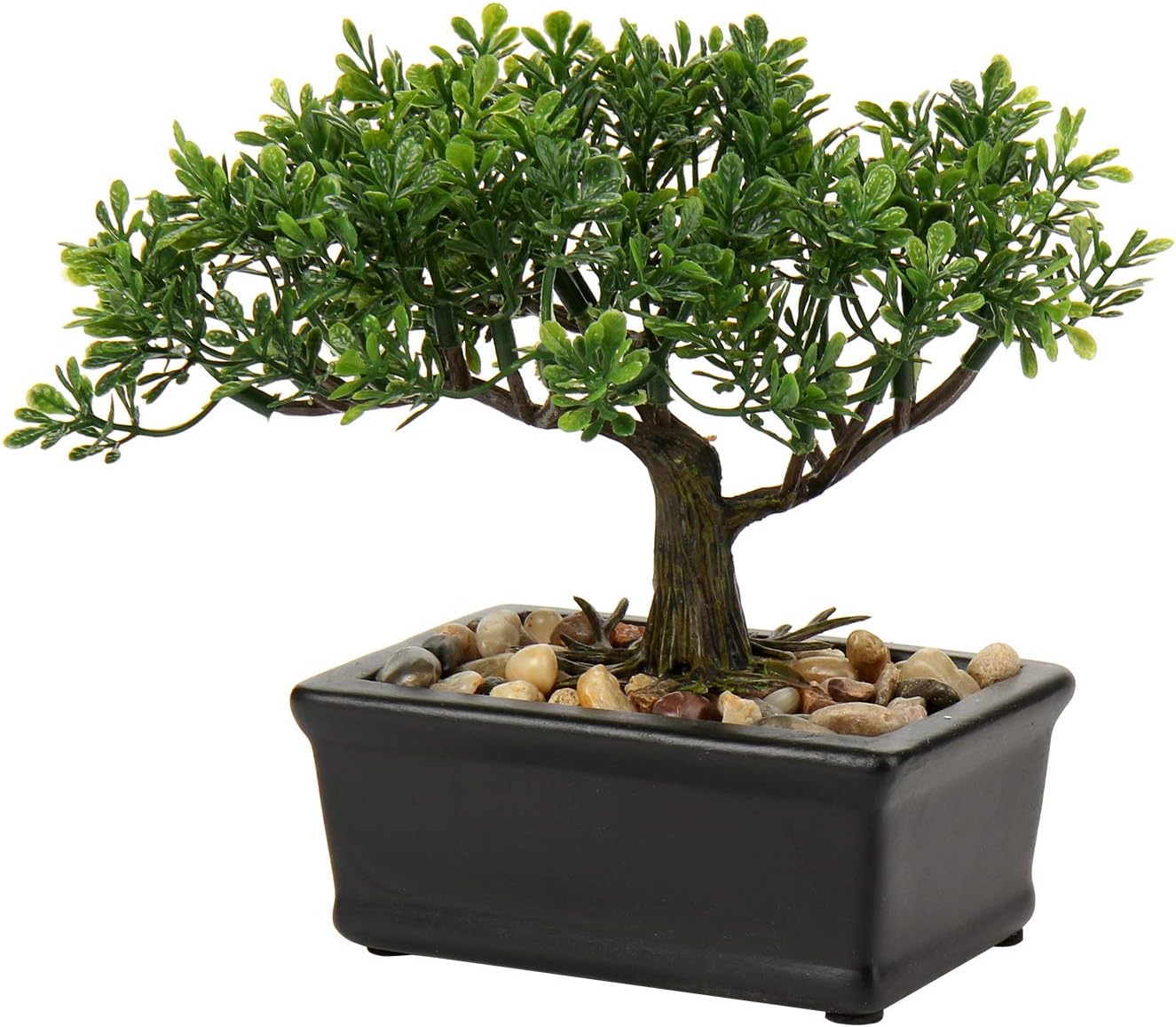 Artificial Bonsai Tree Juniper Faux Plants Indoor Small Fake Plants Decor with Ceramic Pots for Home Table Office Desk Bathroom Shelf Bedroom Living Room Farmhouse Decorations