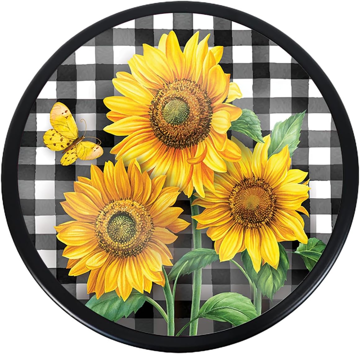 Briarwood Lane Checkered Sunflowers Plant Stand