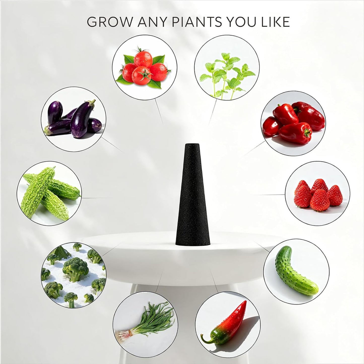 Seed Pods Kit for Hydroponics System, Includes 50 Grow Sponges, 50 Labels, 10 Grow Domes, 10 Grow Baskets and 1 Tweezers