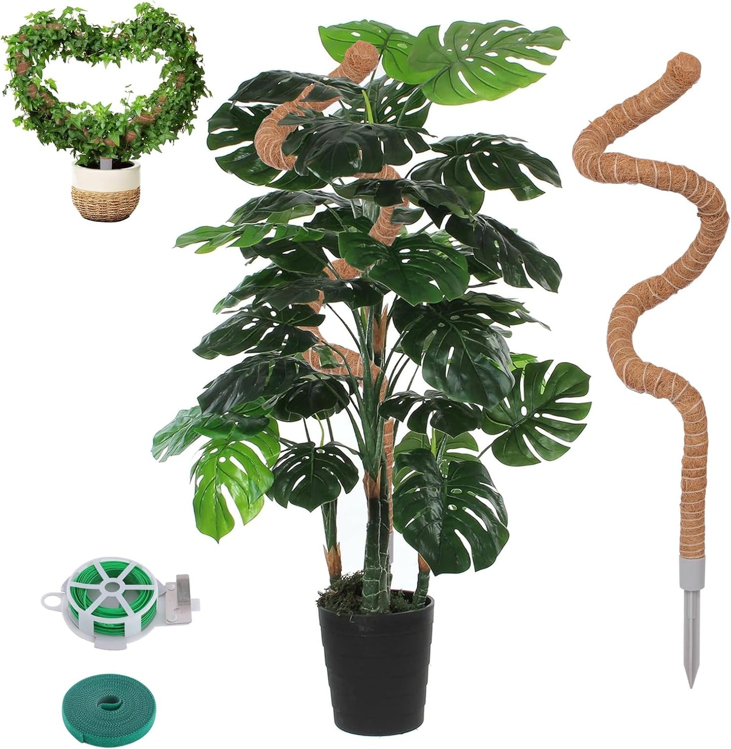 1 Pack Moss Pole, 28 Inch Monstera Plant Support, Moss Poles for Climbing Plants Indoor DIY, Coco Coir Plant Pole Moss Plant Stick Support Stake Kit for Potted Plants, Pothos, Philodendron