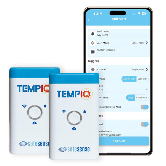 TEMPIQ Remote WiFi 2-Pack Temperature & Humidity Sensor - App Integration, Alerts, Helps Monitor 2nd Home, AirBnb, RV, Pets,Freezer and Server Room, Indoor & Outdoor Hygrometer & Thermometer