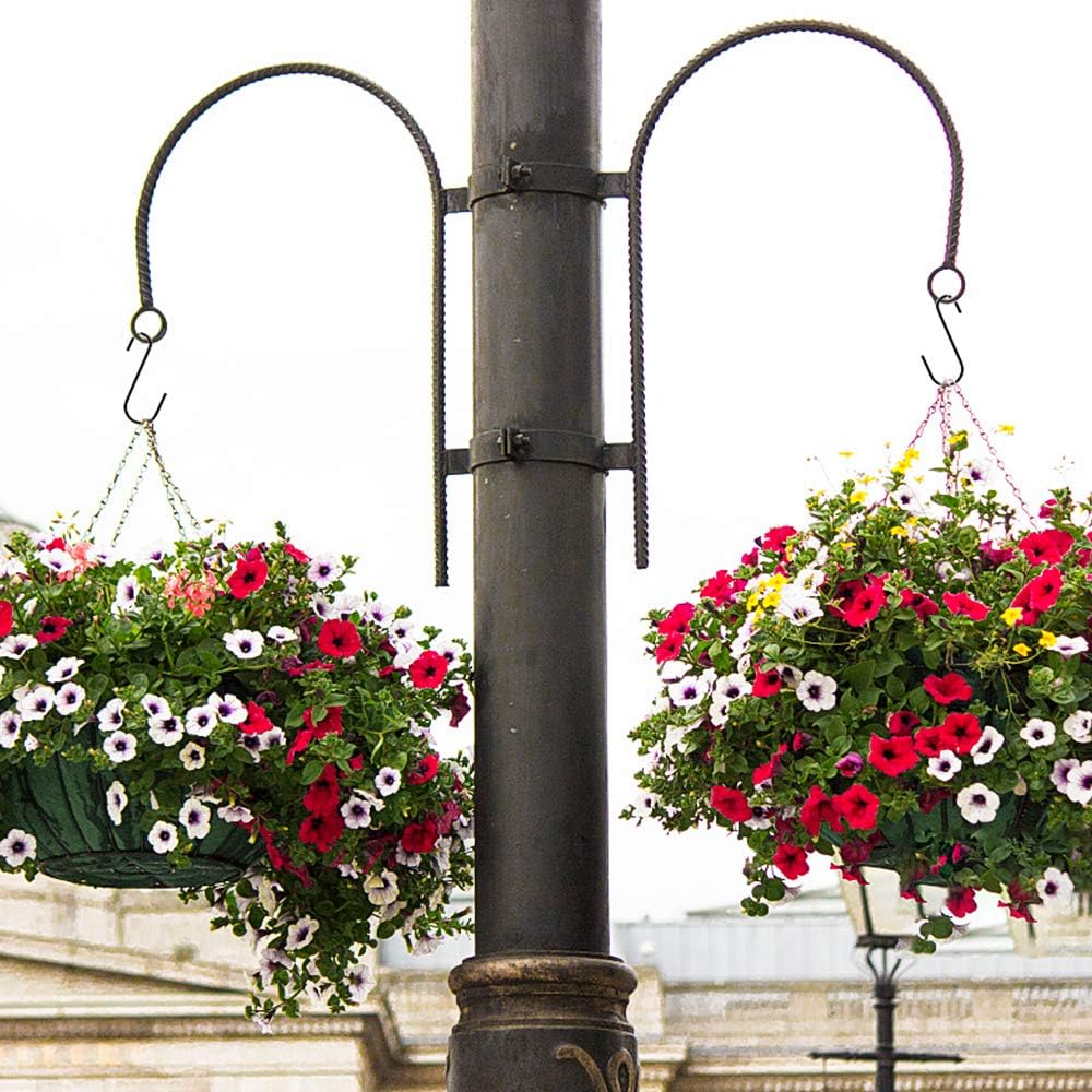 Vindar 4 Pack 6 Inches Bird Feeders Hooks Extra Large S Shape Hooks Heavy Duty S Shape Hook for Hanging Wind Chimes, Garden Ornaments, Gardening Tools, Bird House, Lanterns, Kitchenware