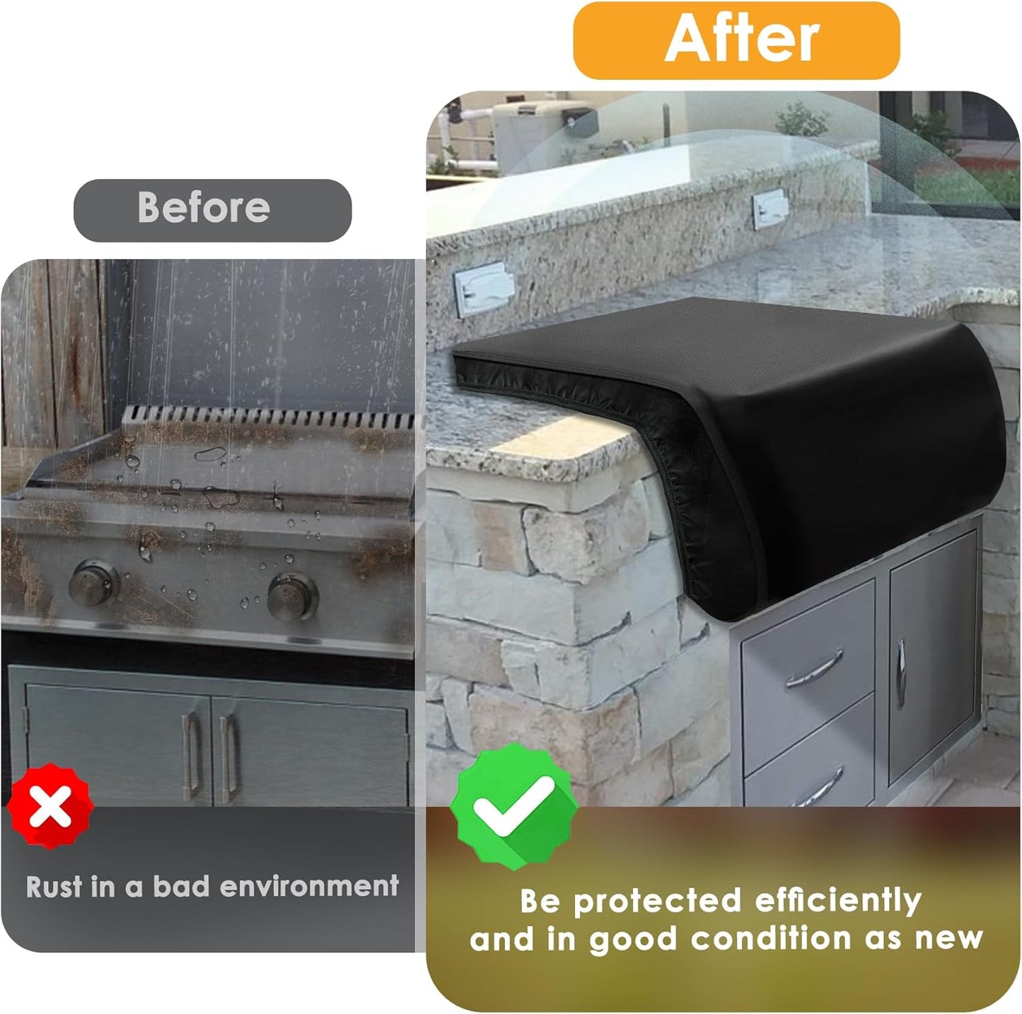 Cover for Blaze Premium LTE 30-Inch Built-in Gas Griddles, Heavy Duty Water-Resistant Cover for Blaze GRDBICV, Outdoor Kitchen Island BBQ Grill Top Cover