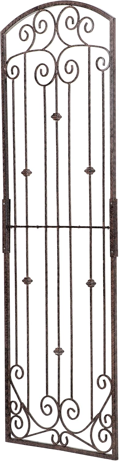 H Potter Premium 8-Foot Iron Garden Trellis - Heavy Duty Plant Support for Climbing Vines & Privacy Screen