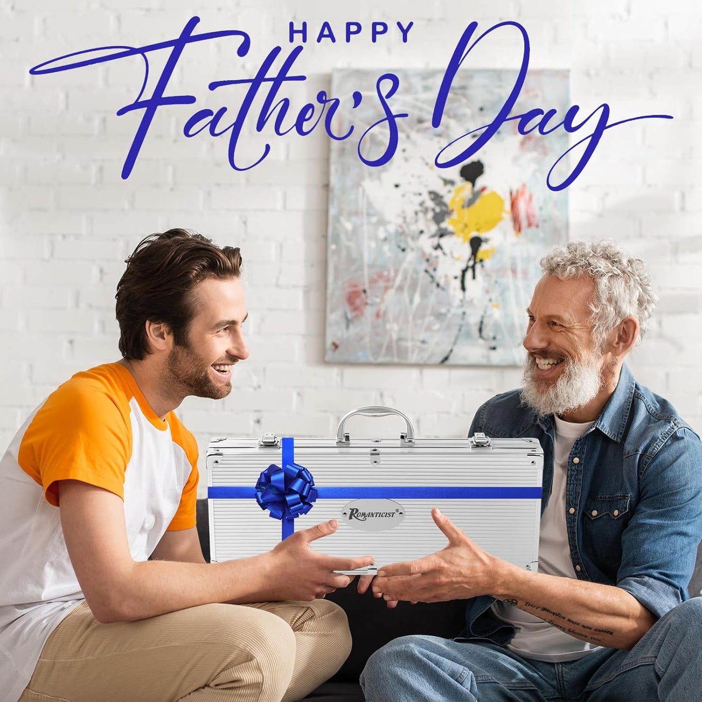 ROMANTICIST 25pcs Extra Thick BBQ Grill Accessories, Fathers Day Grilling Gifts Set for Men Dad, Heavy Duty Grill Tools Utensils Kit with Spatula, Tongs in Aluminum Case for Birthday Black