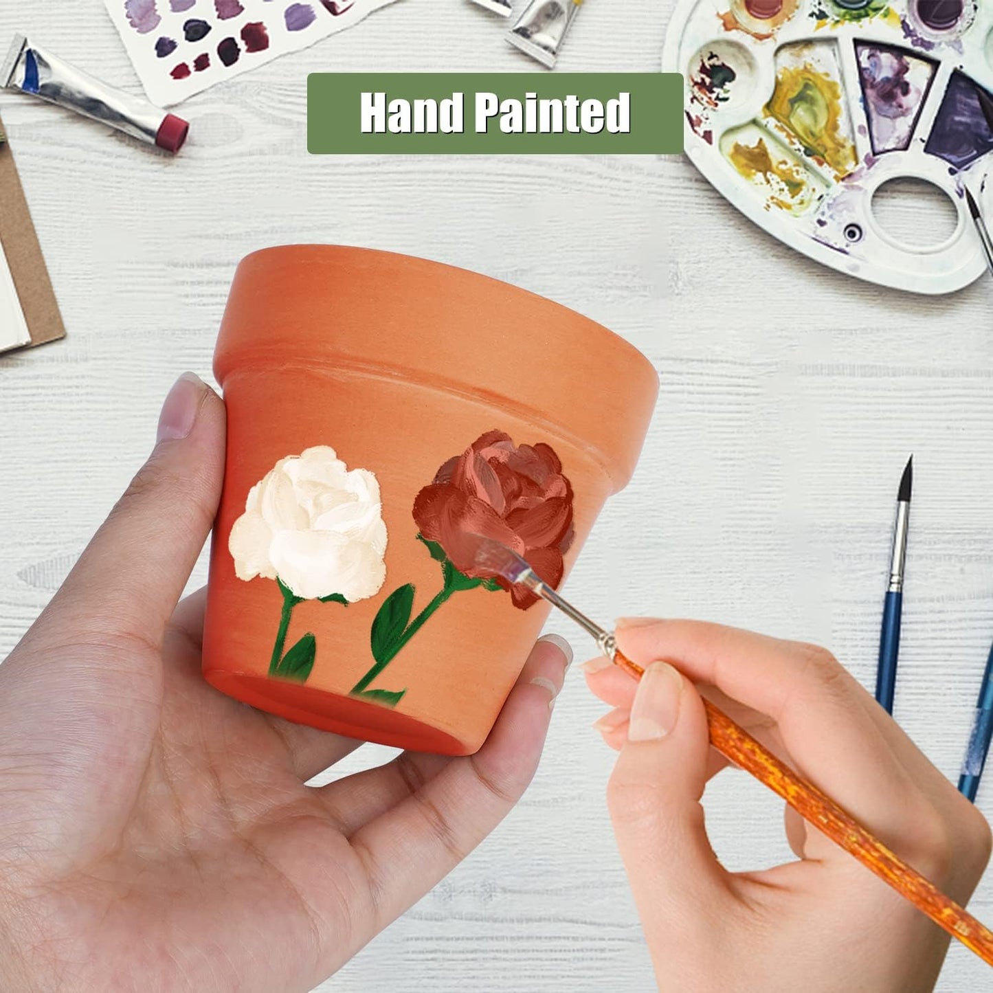 3 inch Plant Nursery pots Number of Items in a 20 Pack, with Drain, Succulent Seedling Planter, use with Indoor, windowsill, Terra Cotta red Flower pots Wedding Decoration Best Gift for Aunts