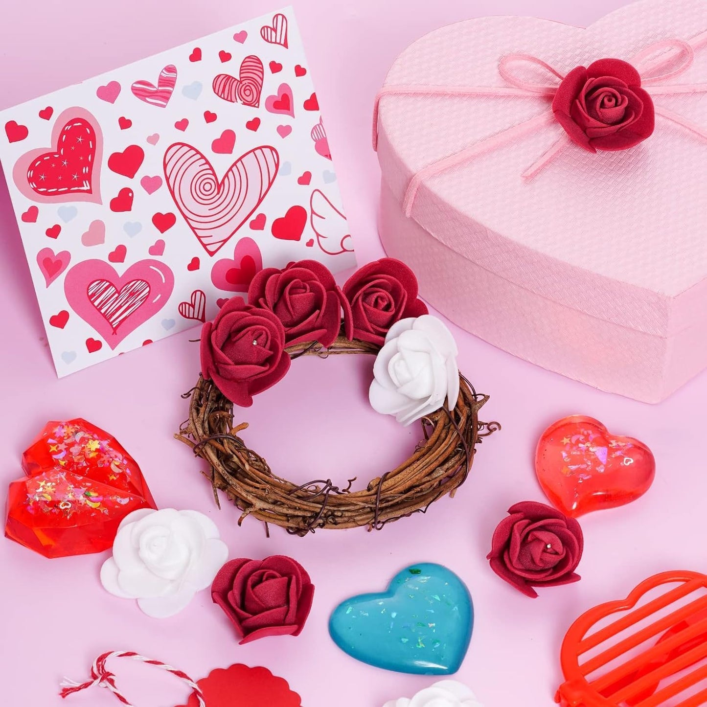 Mini Fake Rose Flower Heads 144pcs Mini Artificial Foam Roses DIY Wedding Flowers Accessories Make Bridal Hair Clips Headbands Dress (Bottom add Gauze) for Valentines Day,Wedding,Bridal (Burgundy)