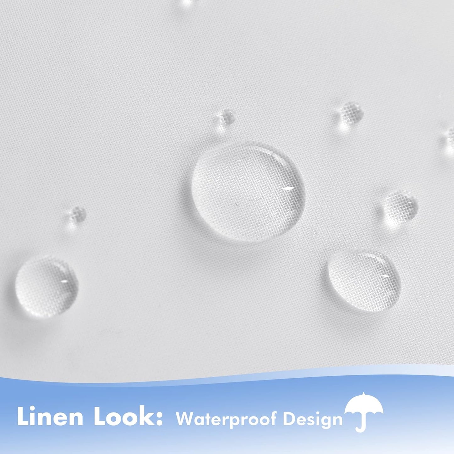 HolidayIdeas White Outdoor Sheer Curtains for Patio Waterproof, 6 Panels - 54 x 84 Inch - Light Filtering Voile Outside Curtains Grommet Drapes for Front Porch, Gazebo, Pergola, Backyard