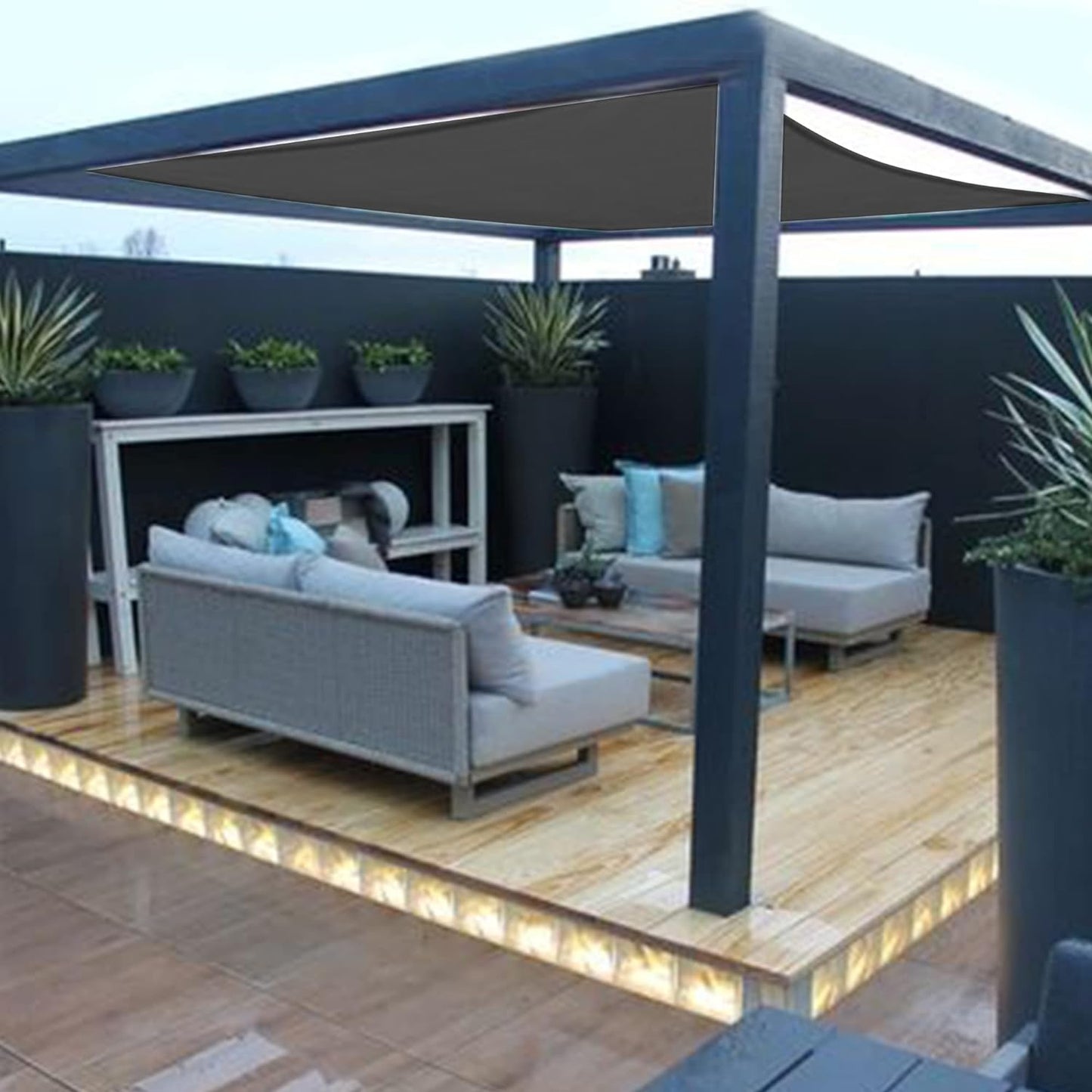 winemana 90% Shade Cloth, Dog Kennel Shade Cover, 6.5 x 10 FT Sturdy Durable Sunblock Shade Mesh Tarp with Grommets for Patio Plants Greenhouse Chicken Coop Porch