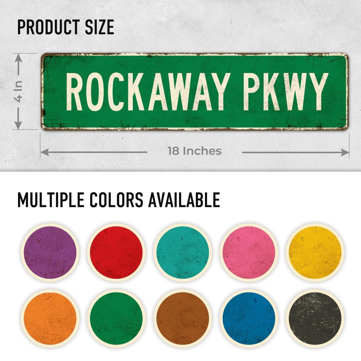 Custom Rustic Sign, Personalized Decor Street and Gift, 4x18 Inches, ACM, Fade Resistant, Made in USA