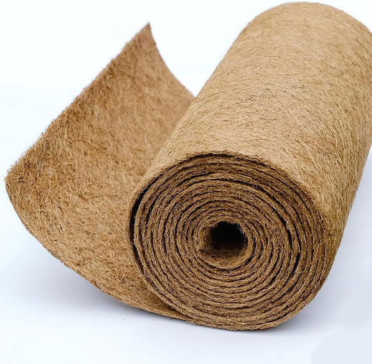 Coco Liner Roll, Yarrdfir 12x40 inch Natural Coconut Liners for Planter Flower Basket, Reptile Carpet, Natural Coconut Fiber mat, Garden Decoration, Animal pet pad