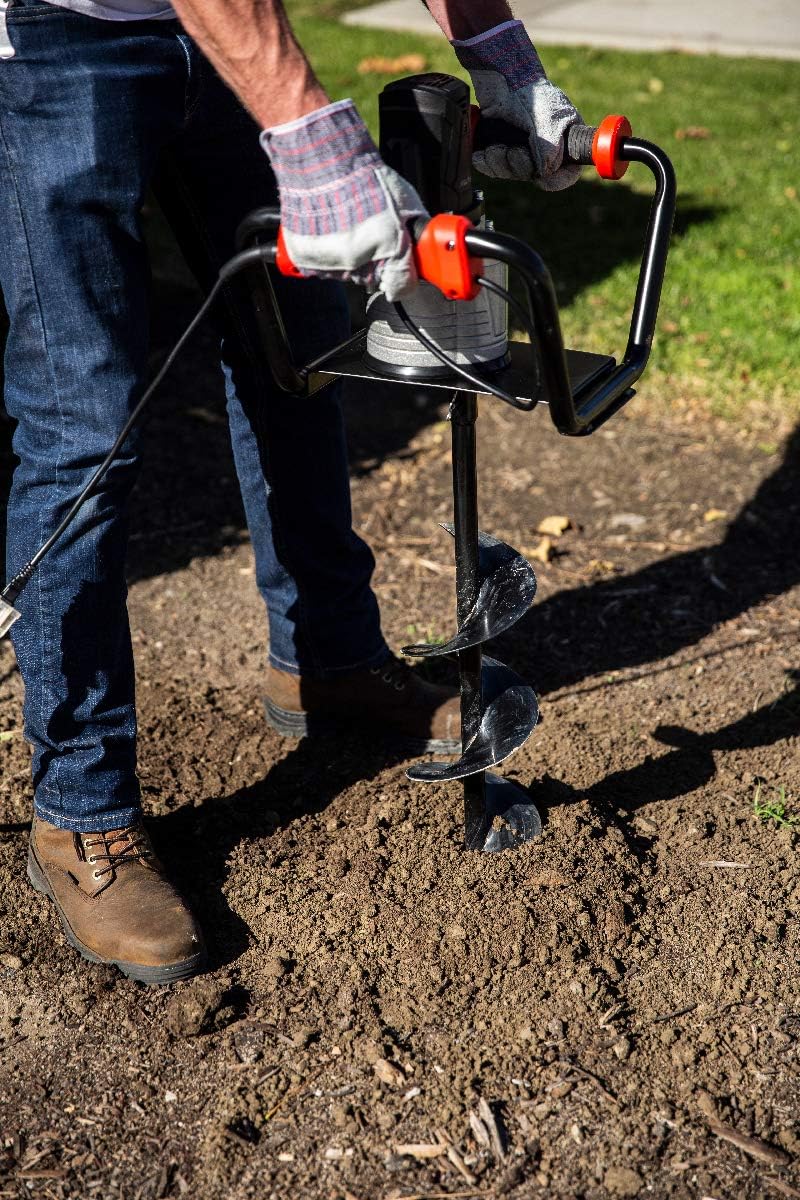 XtremepowerUS 1500W Electric Post Hole Digger Earth Auger Dig Hole Fence Post Hole Digging, Tree Planting with 6" Digging Auger Bit Set, 3/4" Shaft