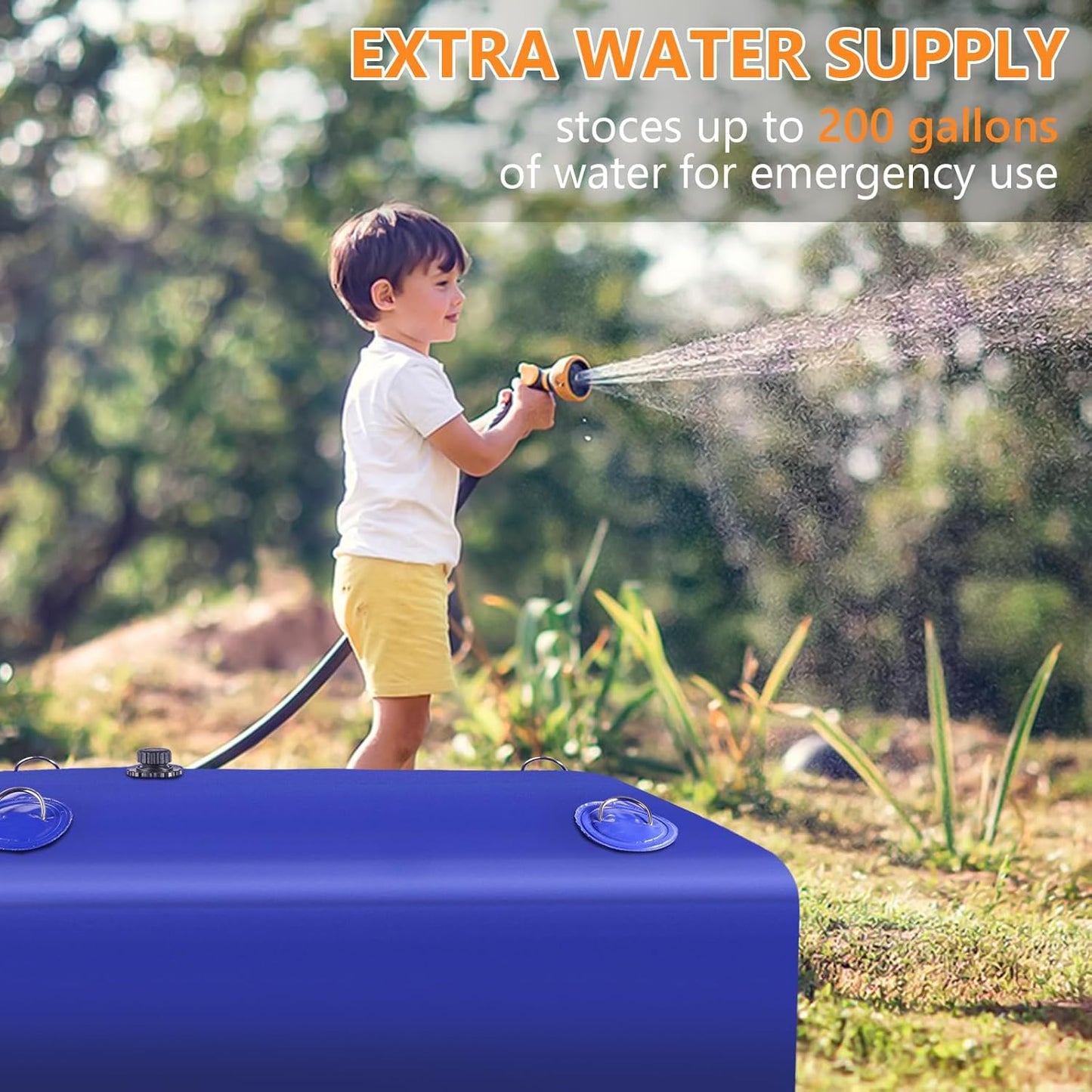 Water Tank, Water Storage Bladder, Portable Water Tank, Water Bladder Tank, Large Water Storage, Water Storage Containers for Camping, Garden, Emergency Water Storage Black