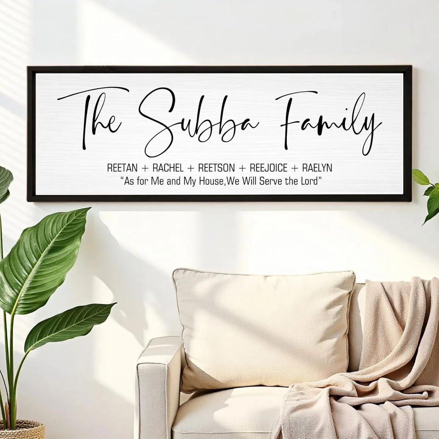 Last Name Signs for Home, Personalized Wall Decor, Framed Family Name Signs for Home Decor, Custom Wood Sign, Established Farmhouse sign, Housewarming Gift