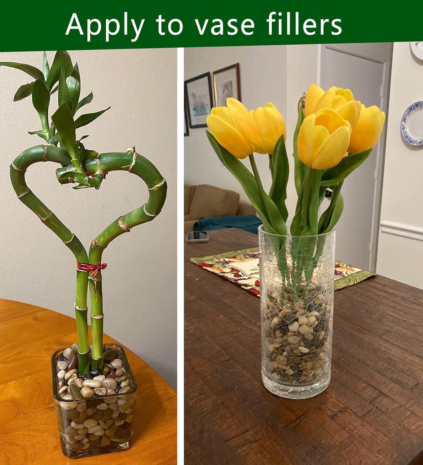 Voulosimi River Rock Stones, Natural Decorative Polished Mixed Pebbles Gravel,Outdoor Decorative Stones for Plant Aquariums, Landscaping, Vase Fillers (5 LB, Mixed Colors)