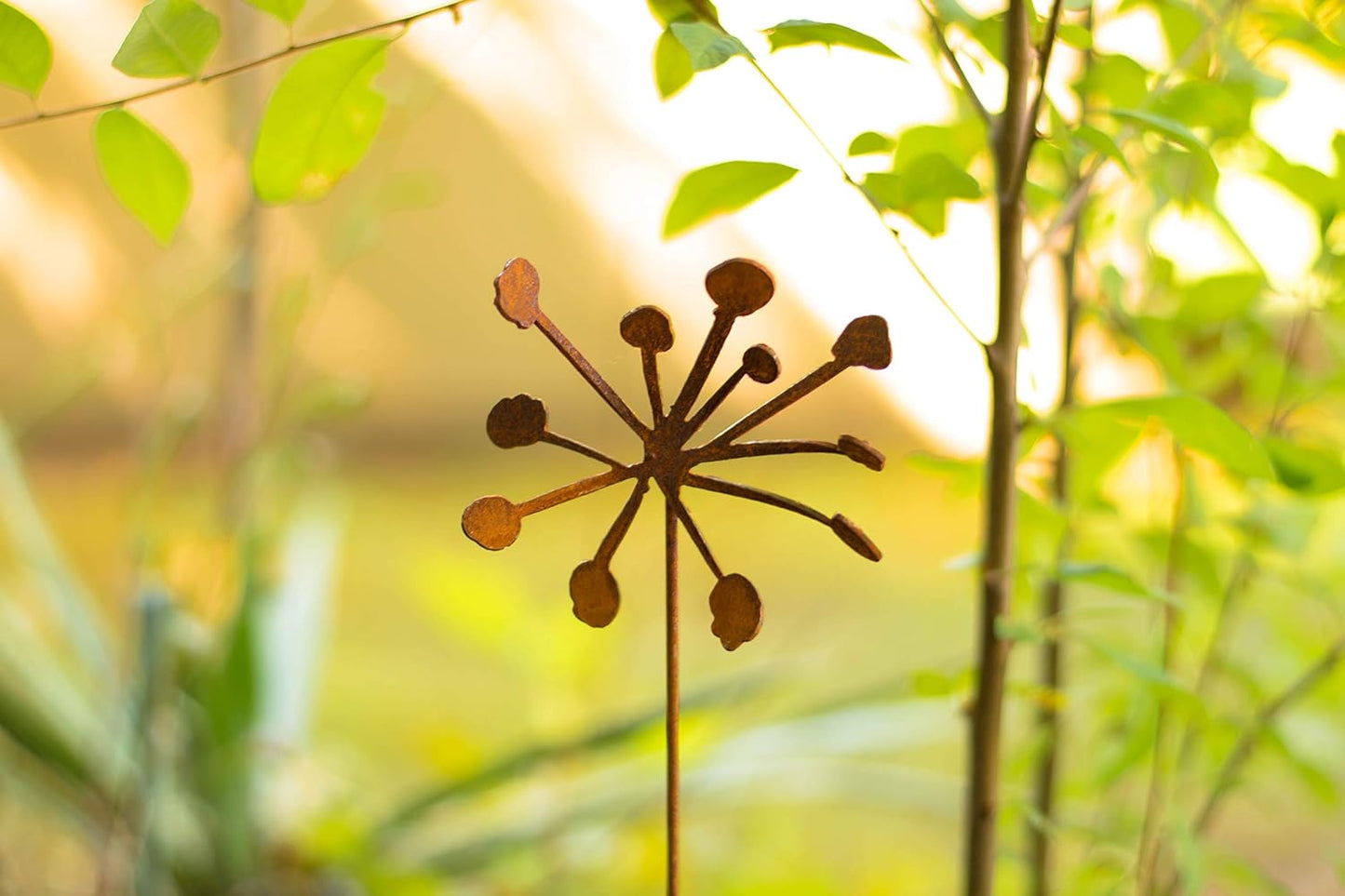 Rusty Metal Flowers, Garden Art, 9-Piece Set, Flower Sculpture, Wedding Table Arrangement, Yard Artwork